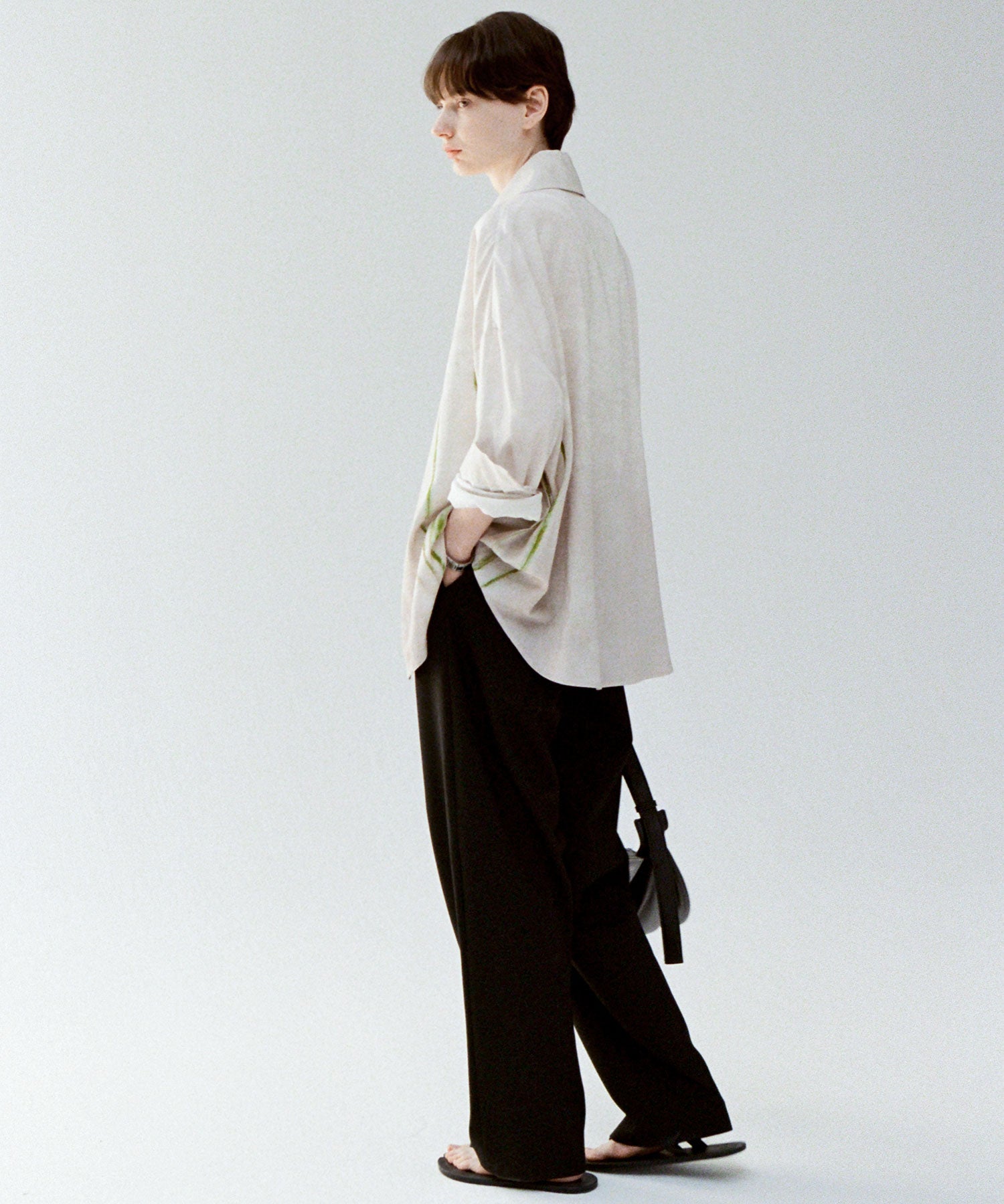 Art Print Oversized Shirt with Dropped Shoulders
