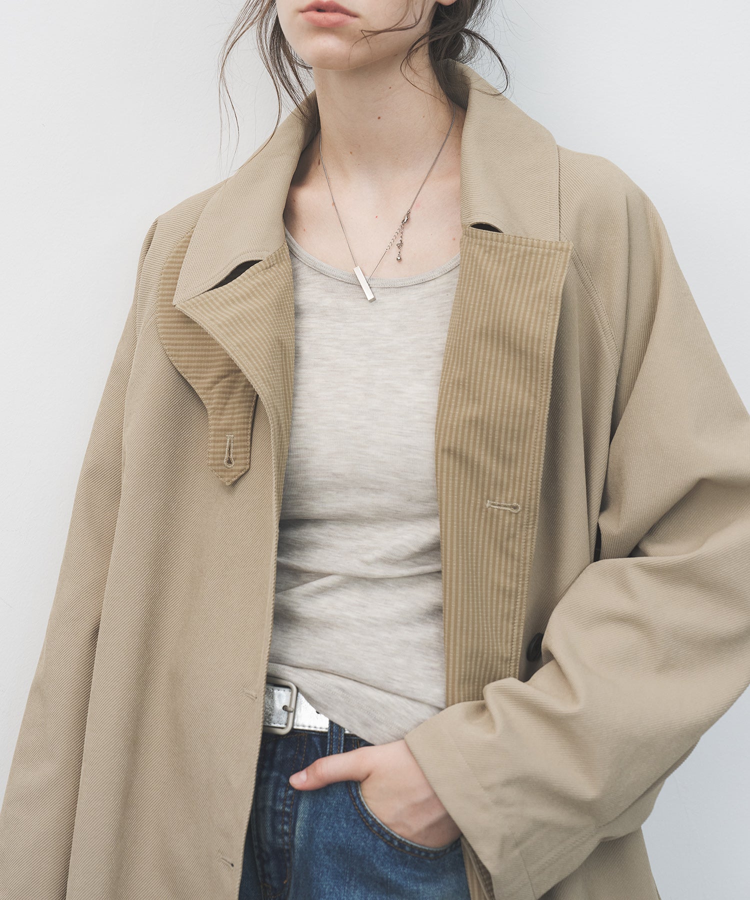 Structured Raglan Trench Coat – Oversized Fit