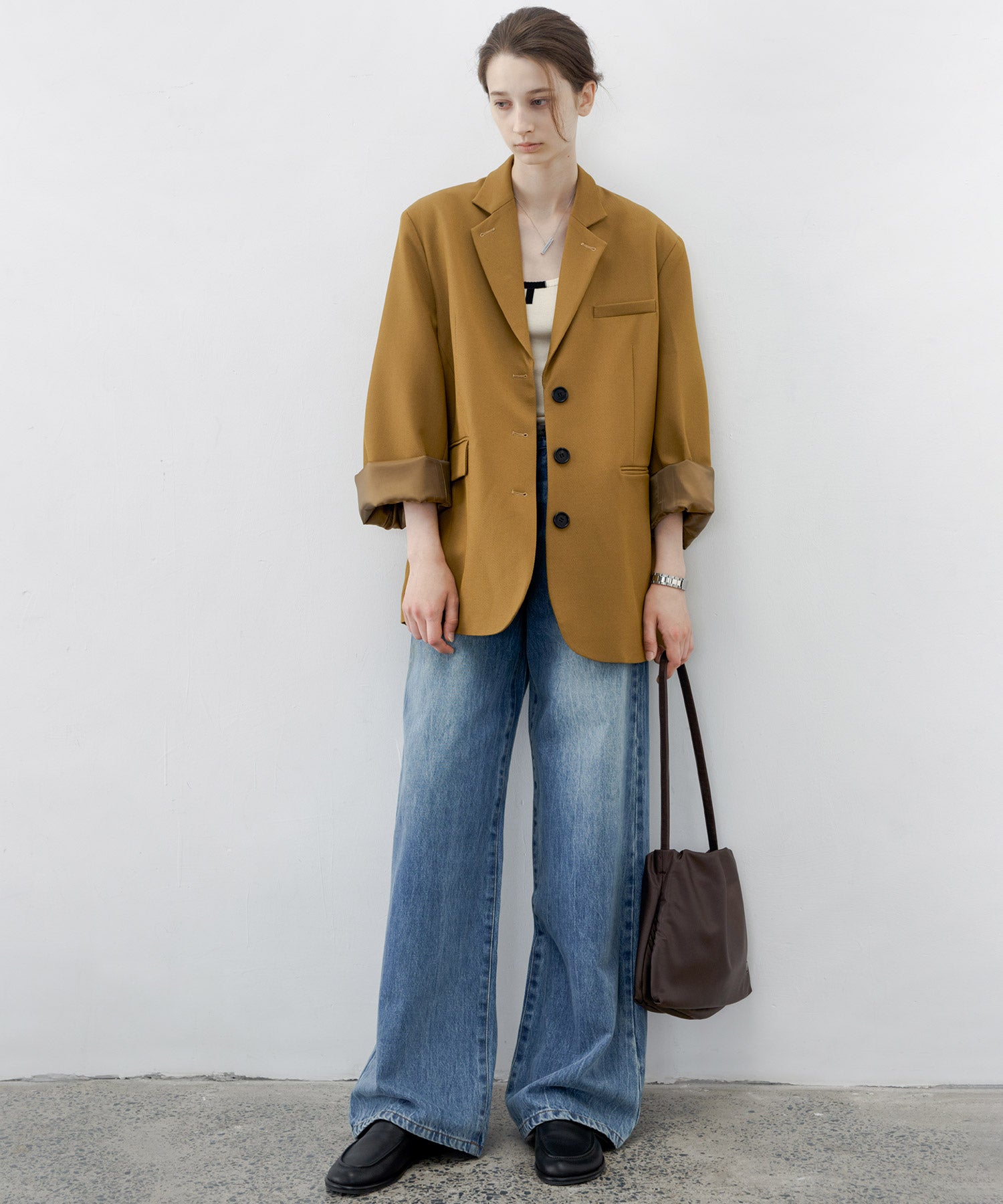 【tageechita】"T" 리브 니트 캐미솔 / 이너