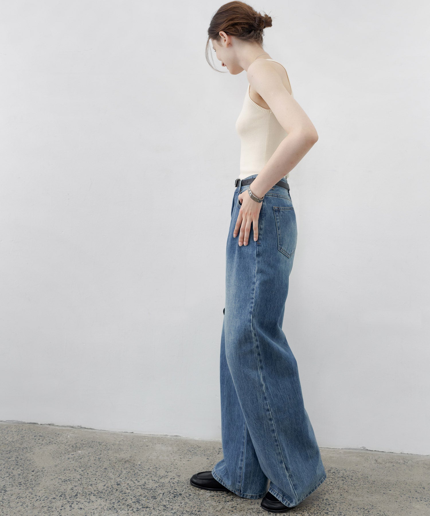 【tageechita】"T" 리브 니트 캐미솔 / 이너