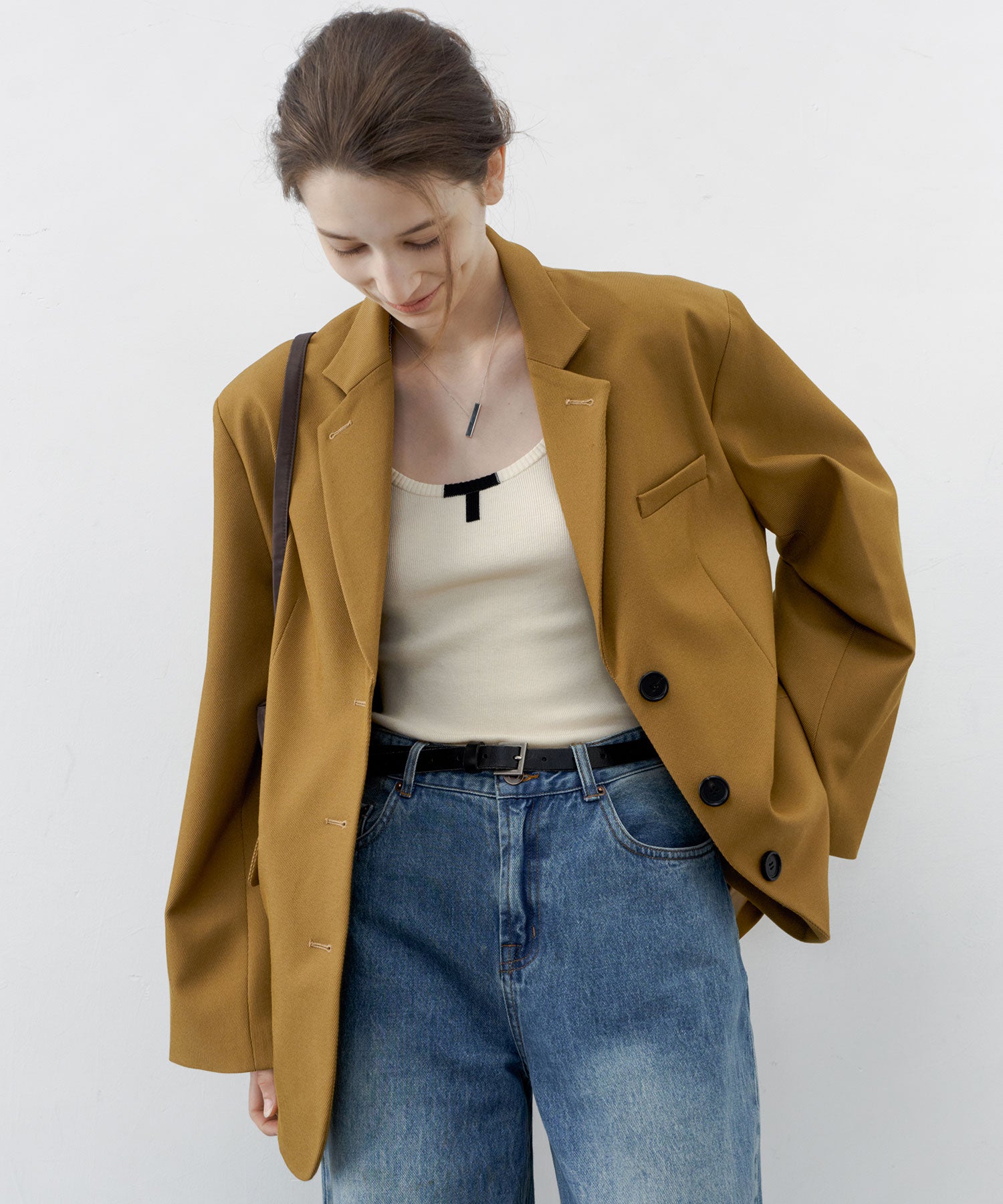 【tageechita】"T" 리브 니트 캐미솔 / 이너