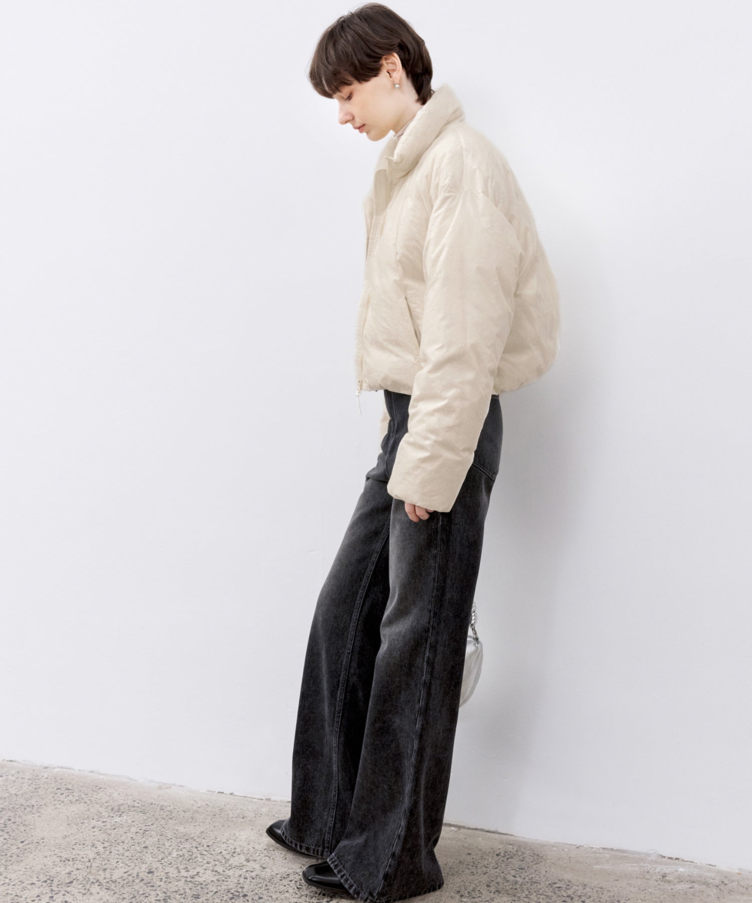 Flocked Finish Down Jacket