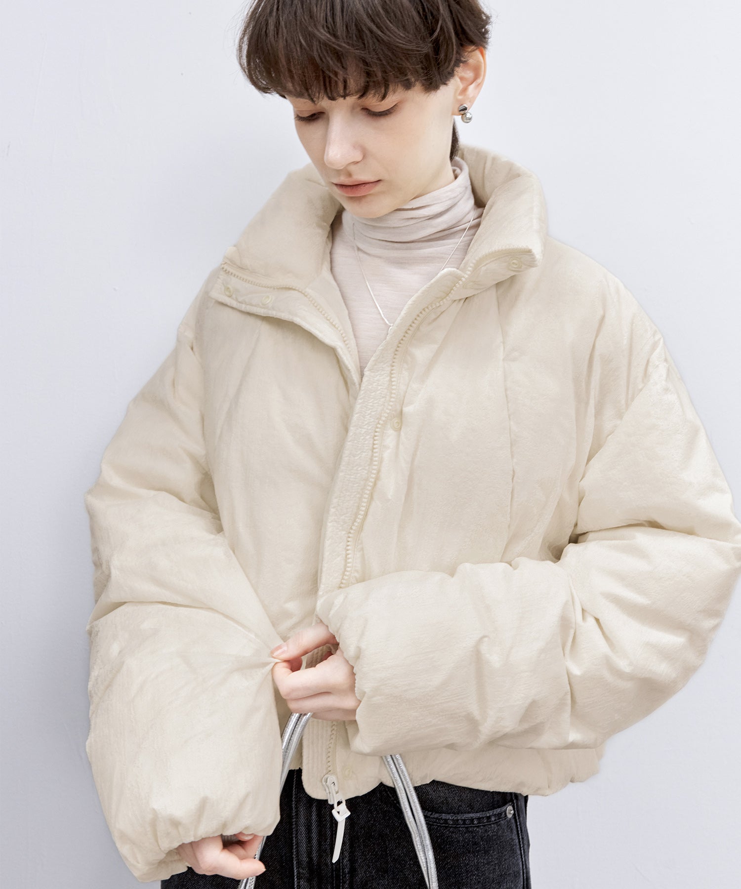 Flocked Finish Down Jacket