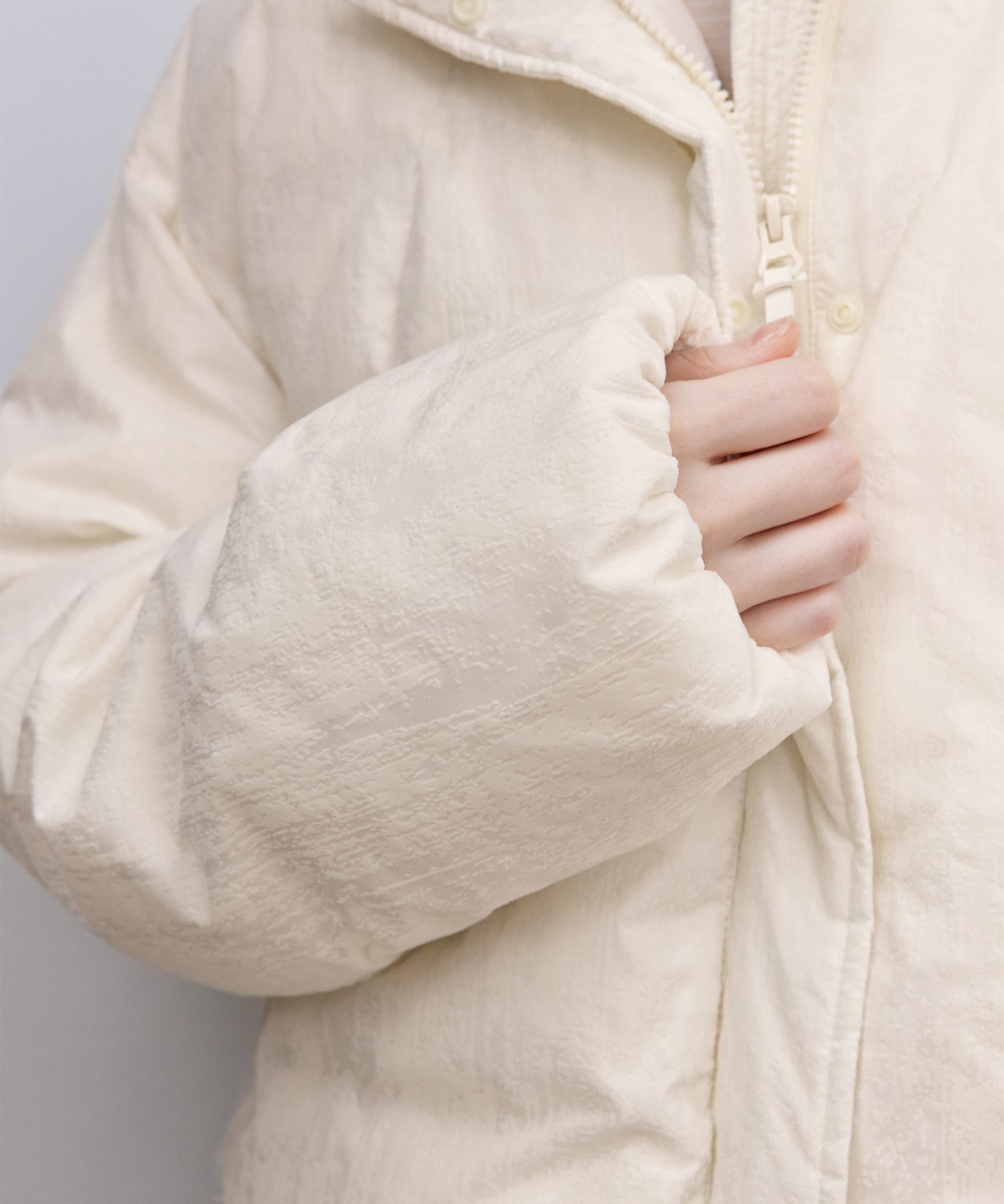 Flocked Finish Down Jacket