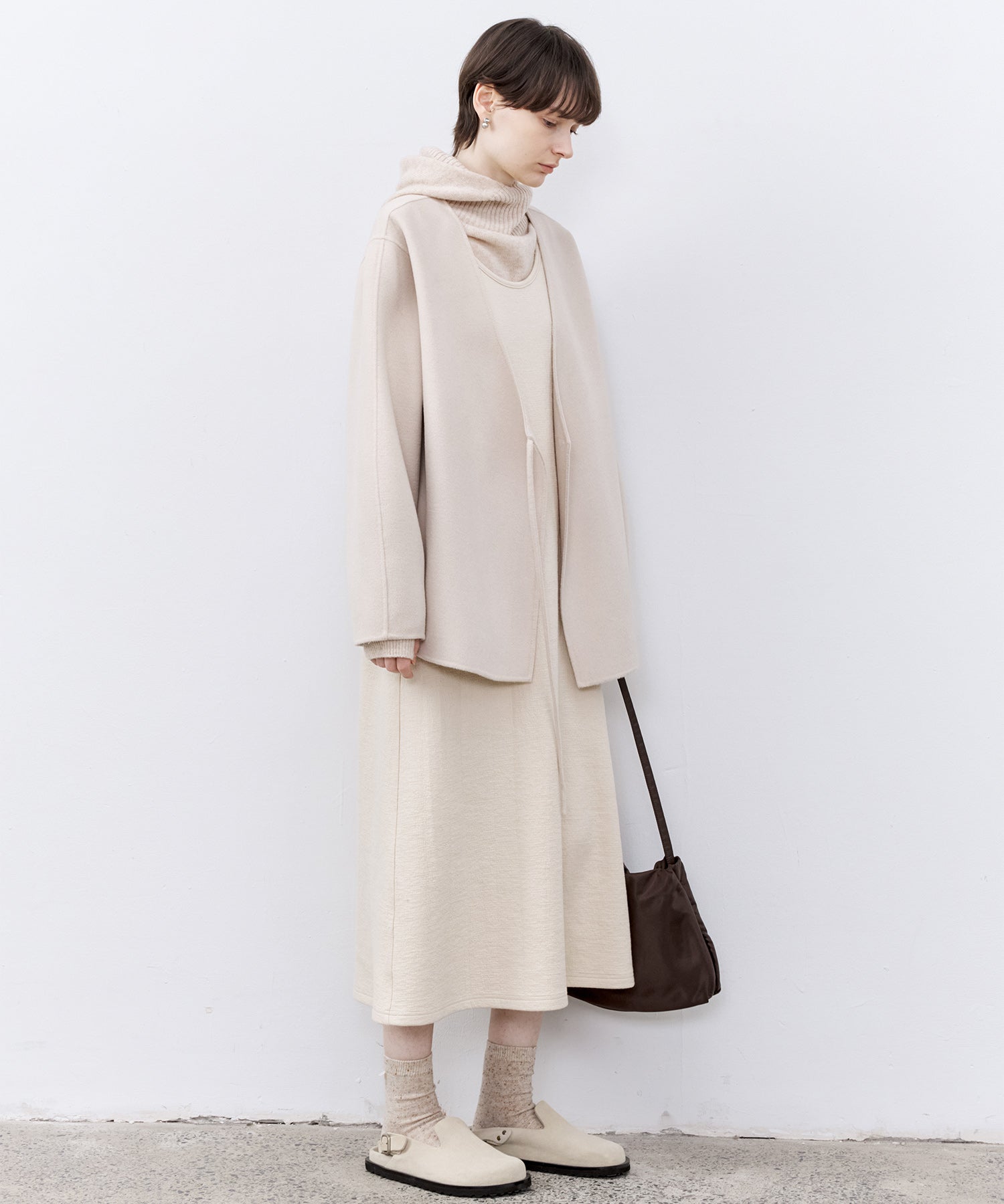 Textured Tencel Wool Sleeveless Dress