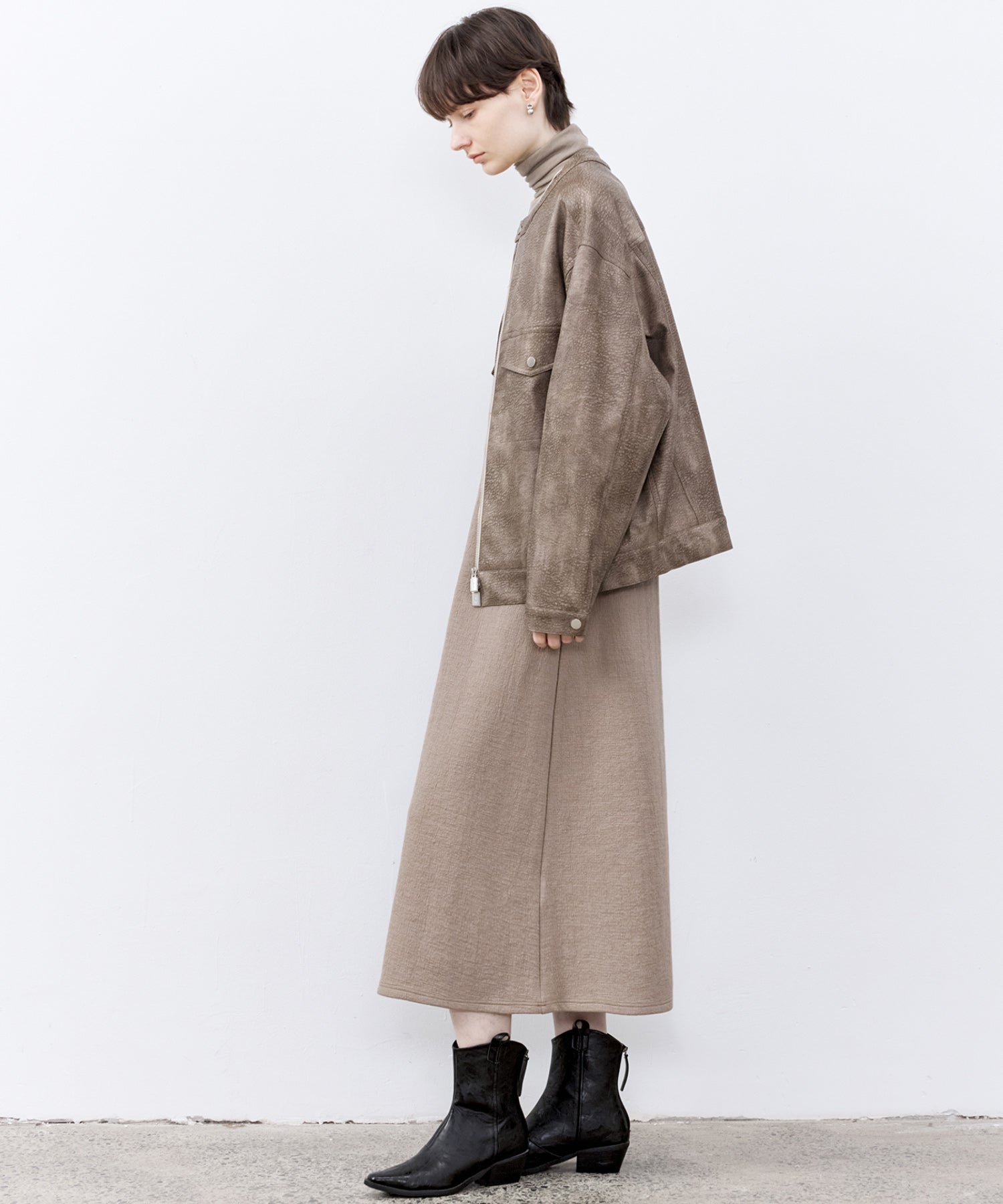 Textured Tencel Wool Sleeveless Dress