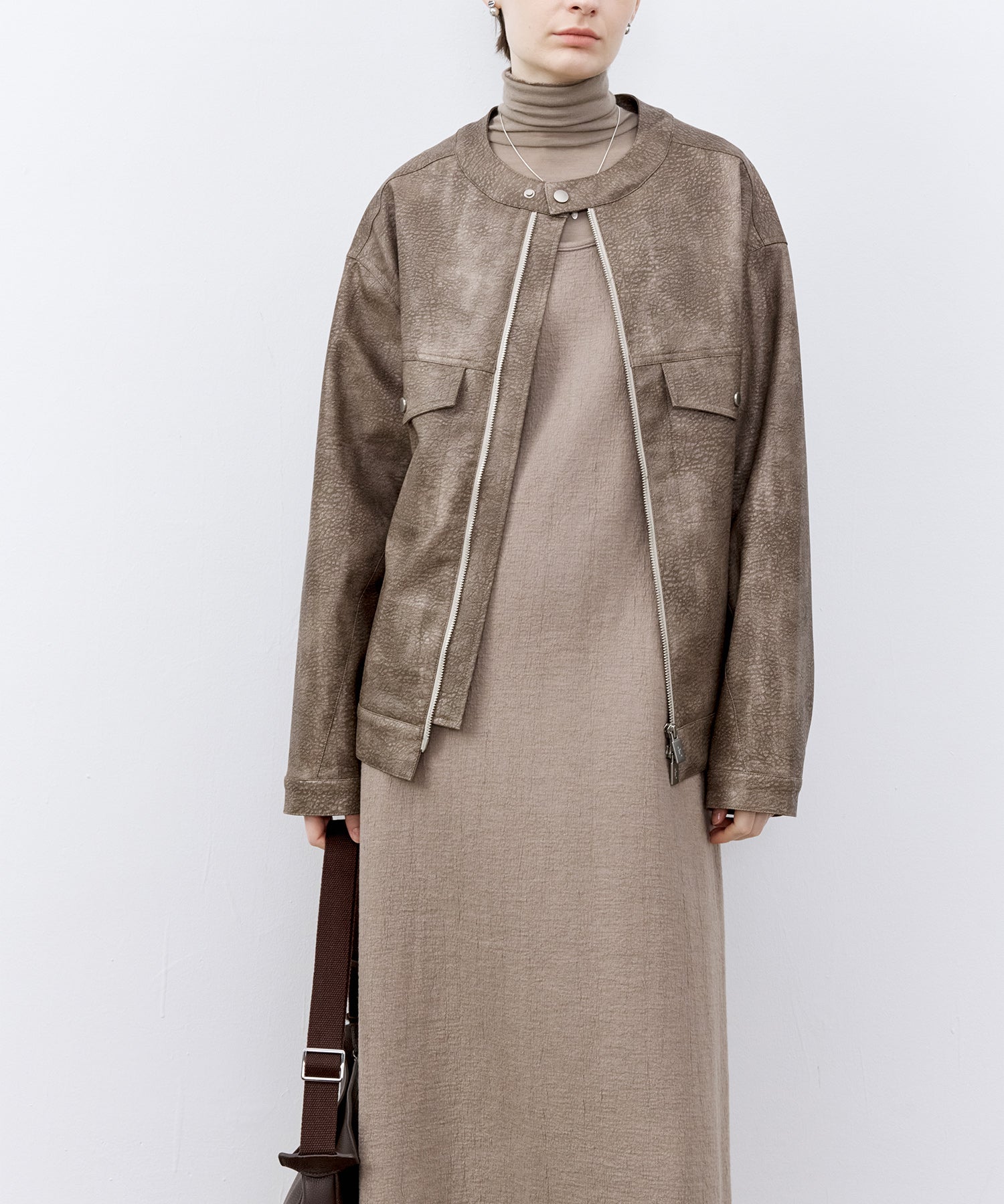 Textured Tencel Wool Sleeveless Dress