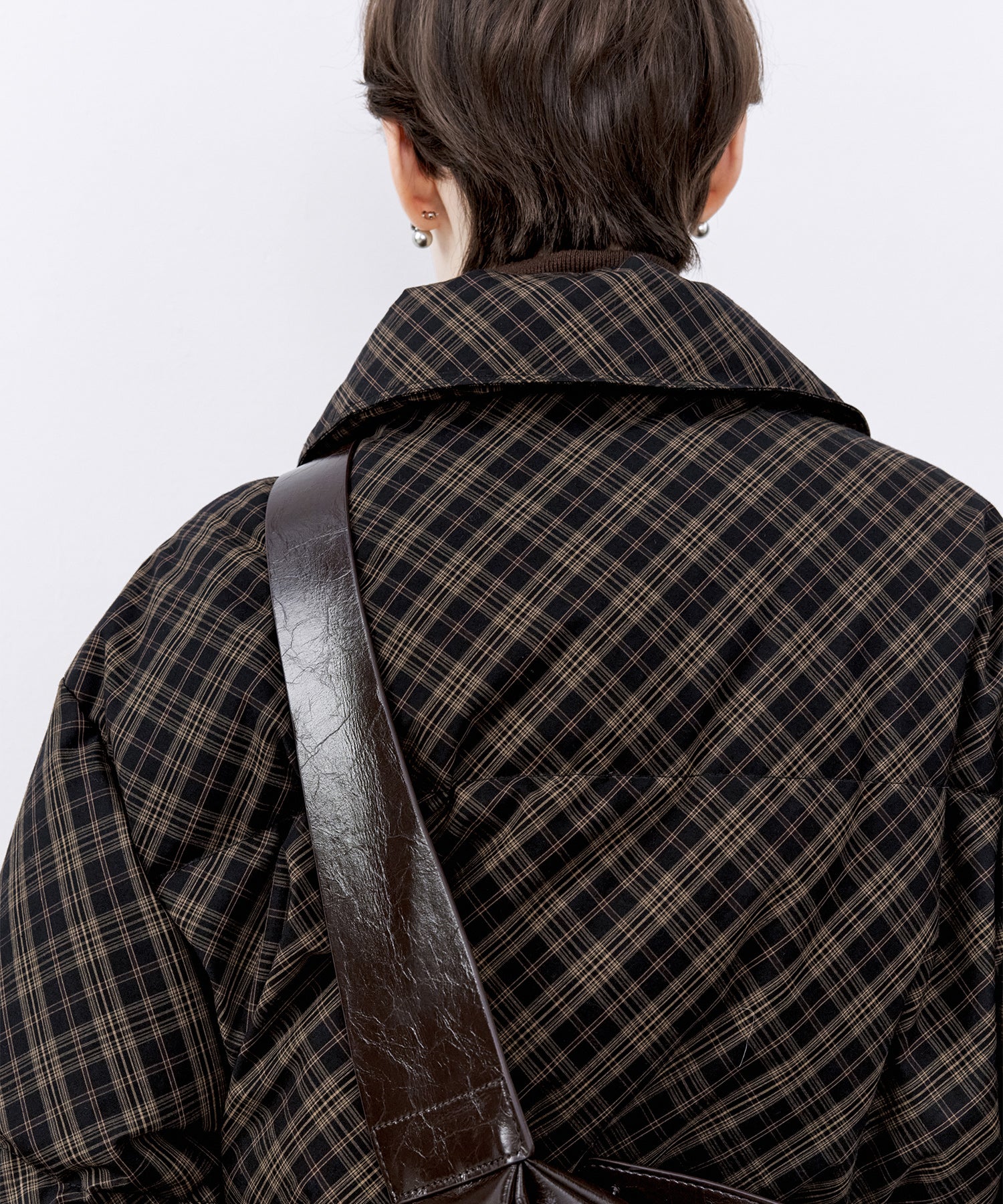 Check Pattern Down Coat