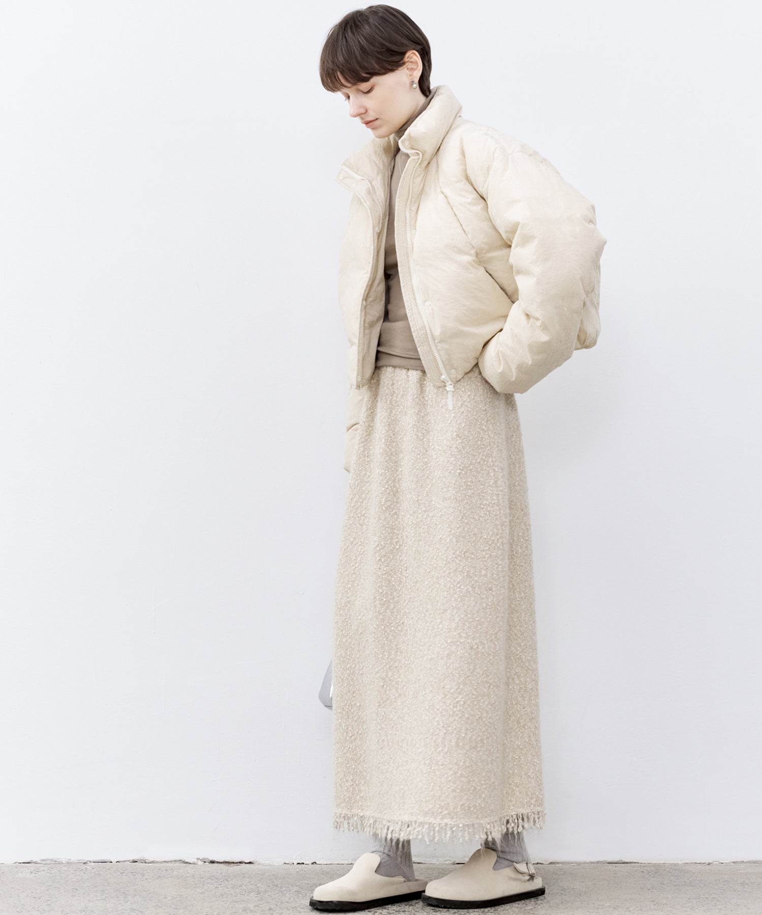 Flocked Finish Down Jacket