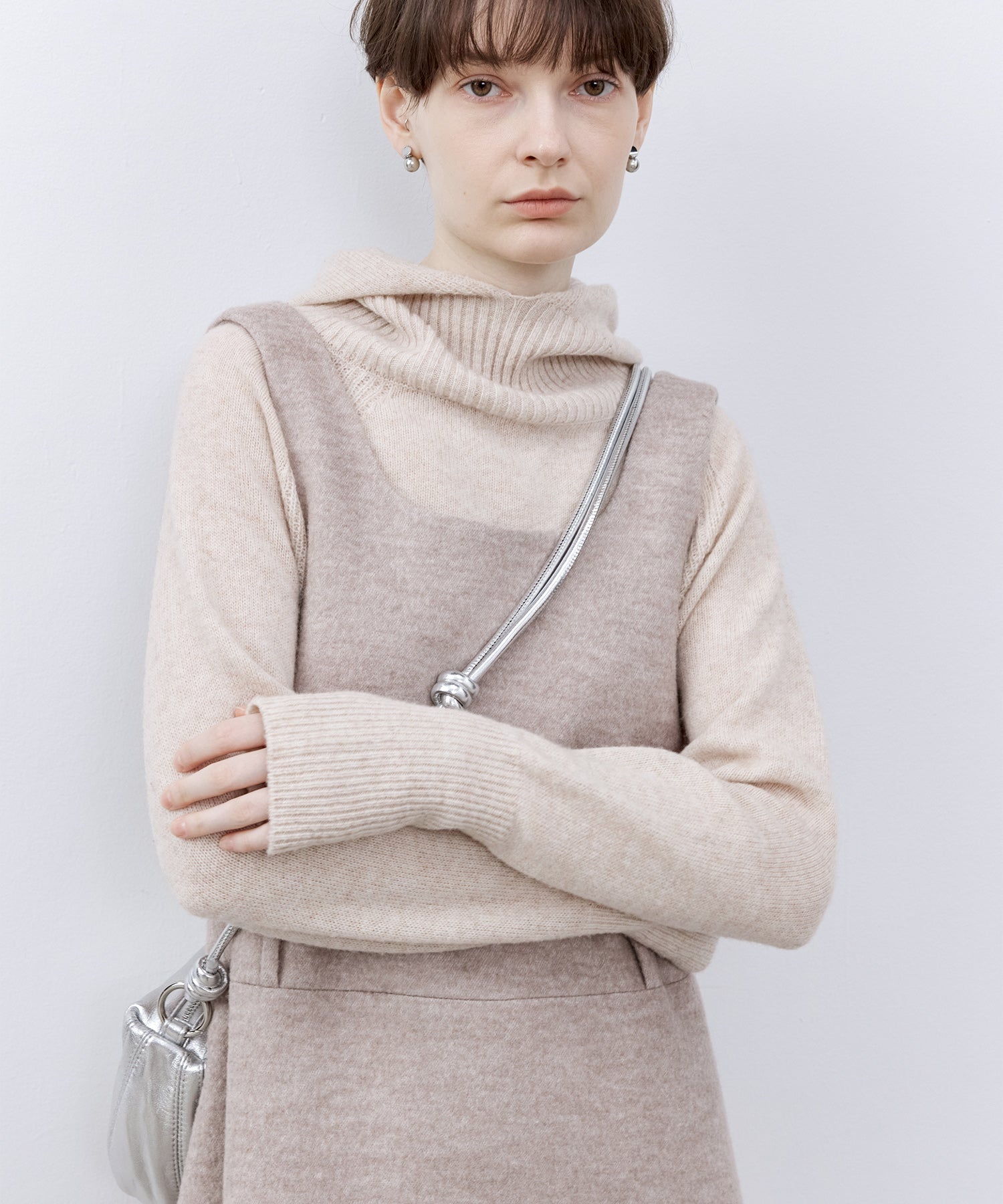 Wool-Blend Belted Jumper Dress