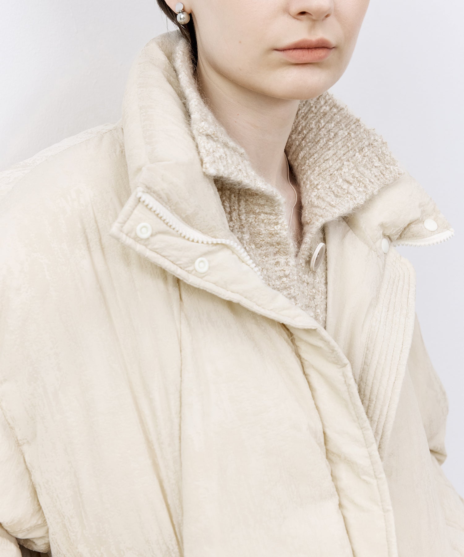 Flocked Finish Down Jacket