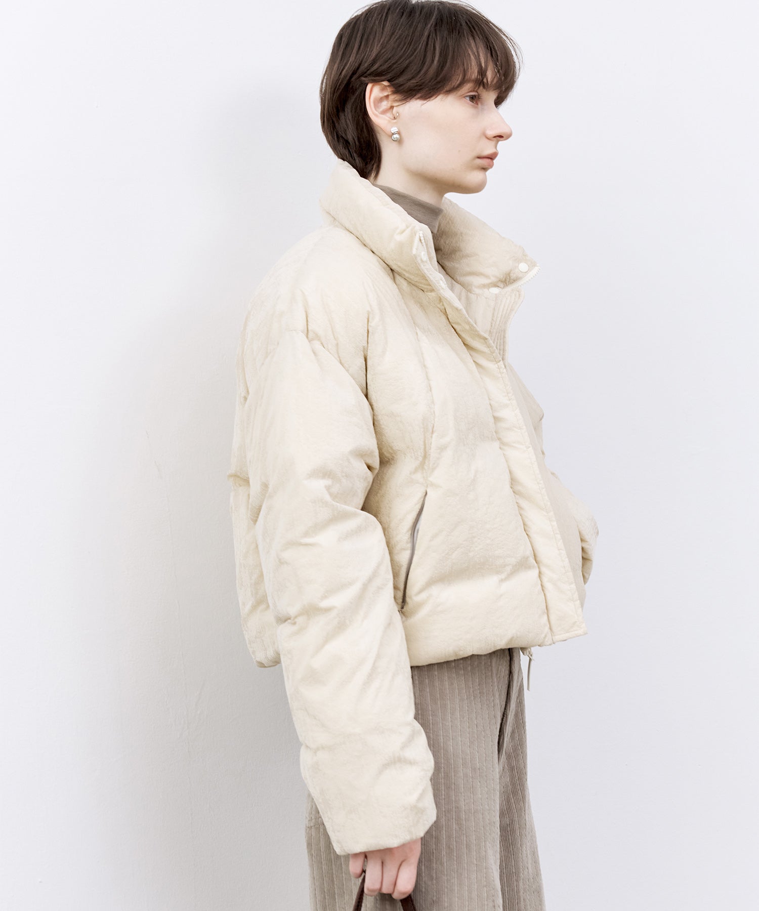 Flocked Finish Down Jacket