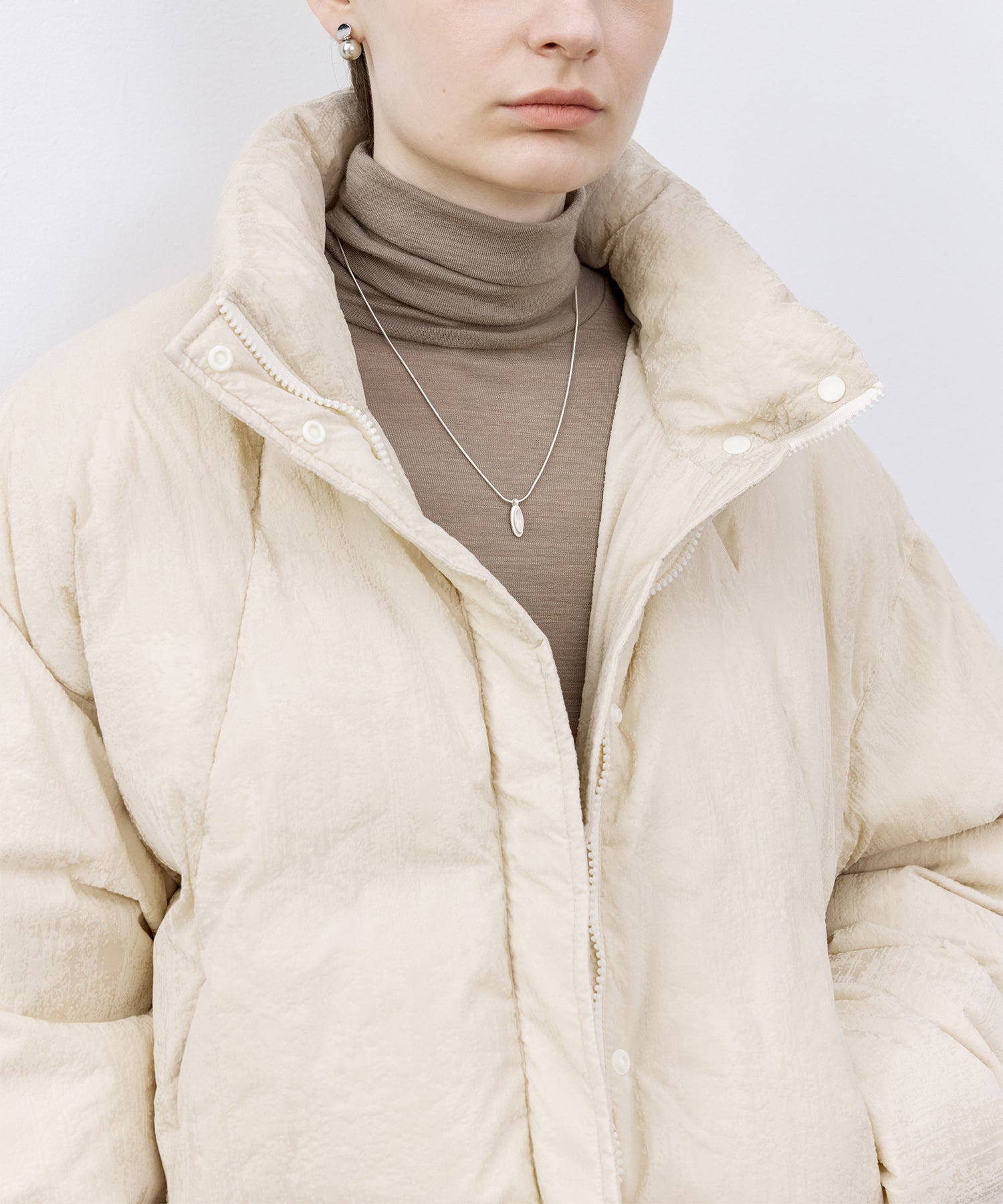 Flocked Finish Down Jacket