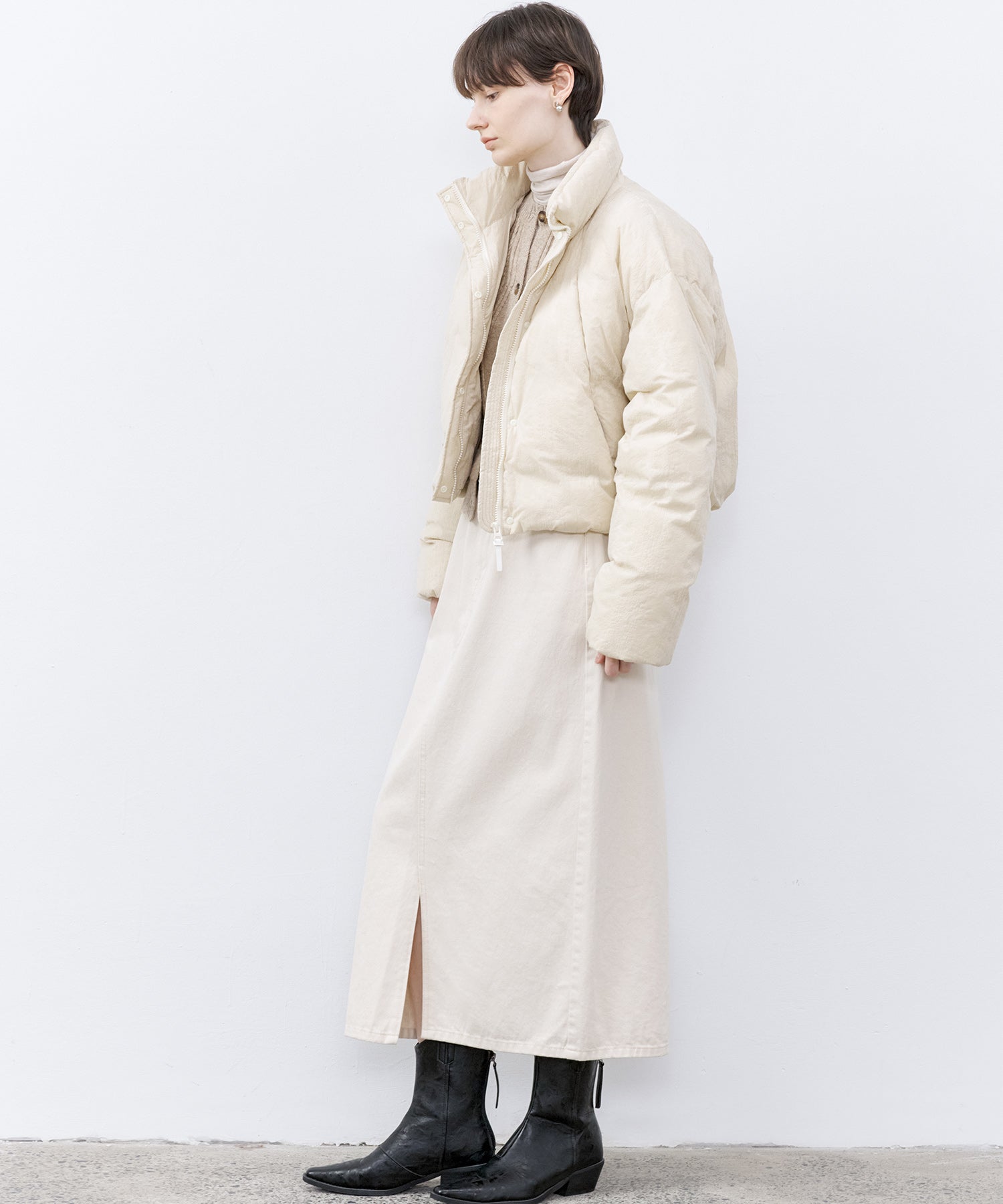 Flocked Finish Down Jacket