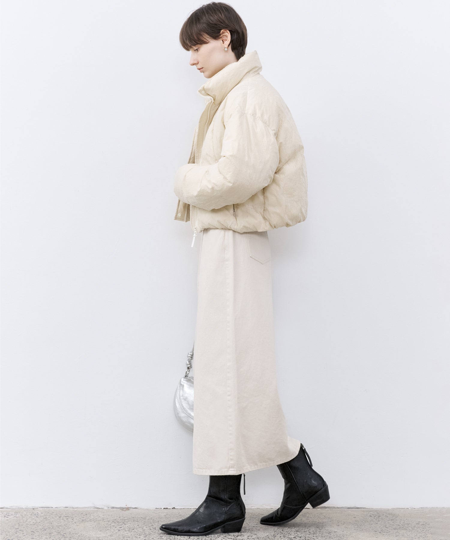 Flocked Finish Down Jacket