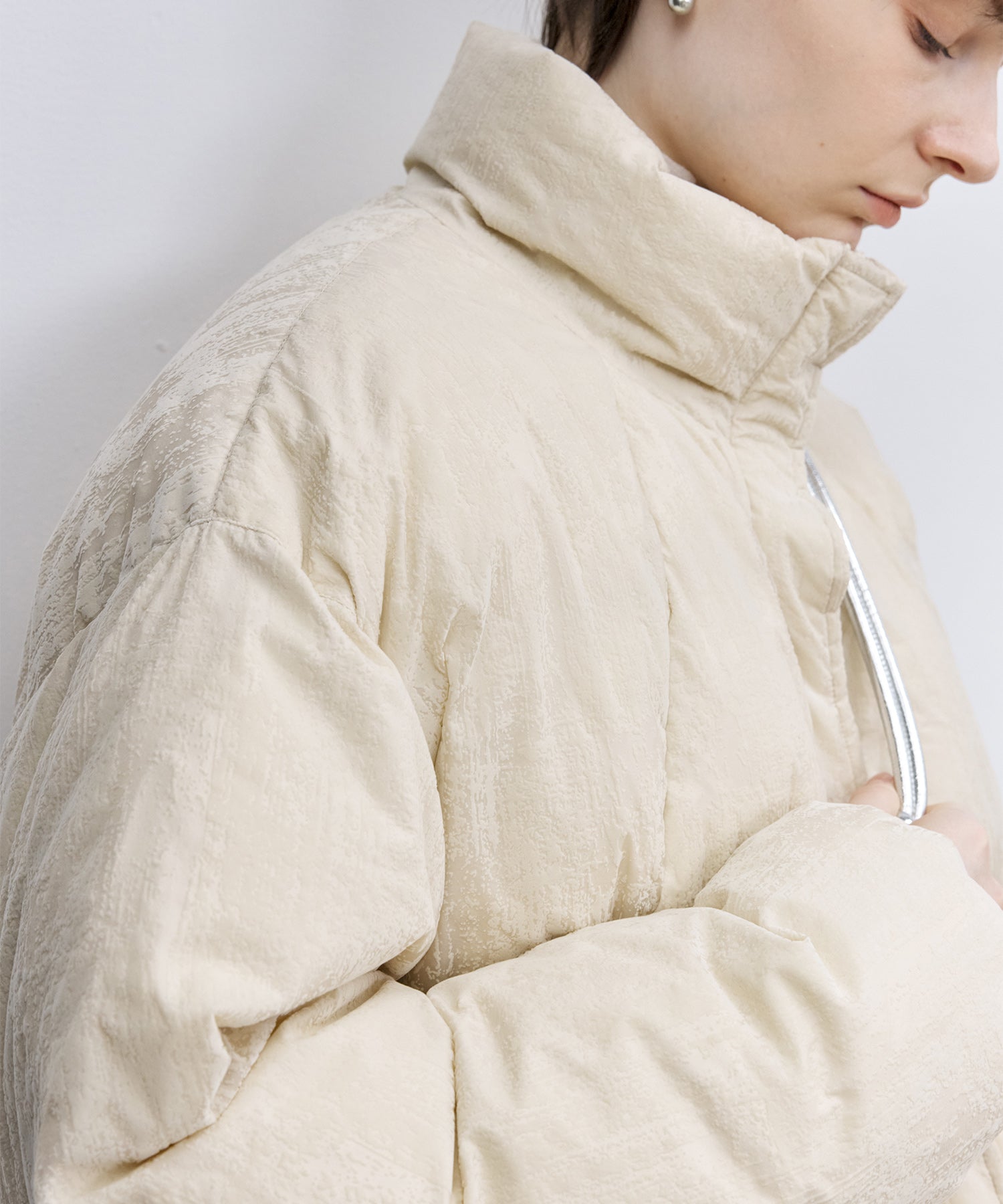 Flocked Finish Down Jacket