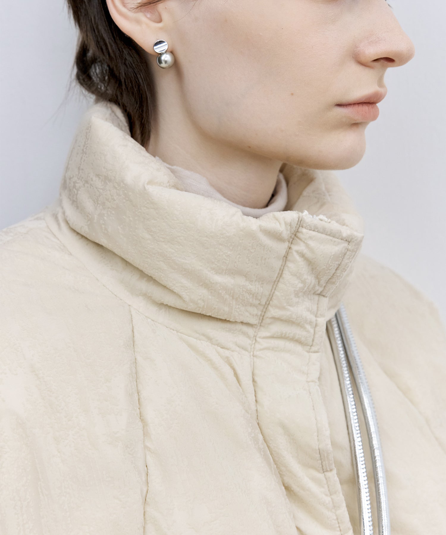 Flocked Finish Down Jacket