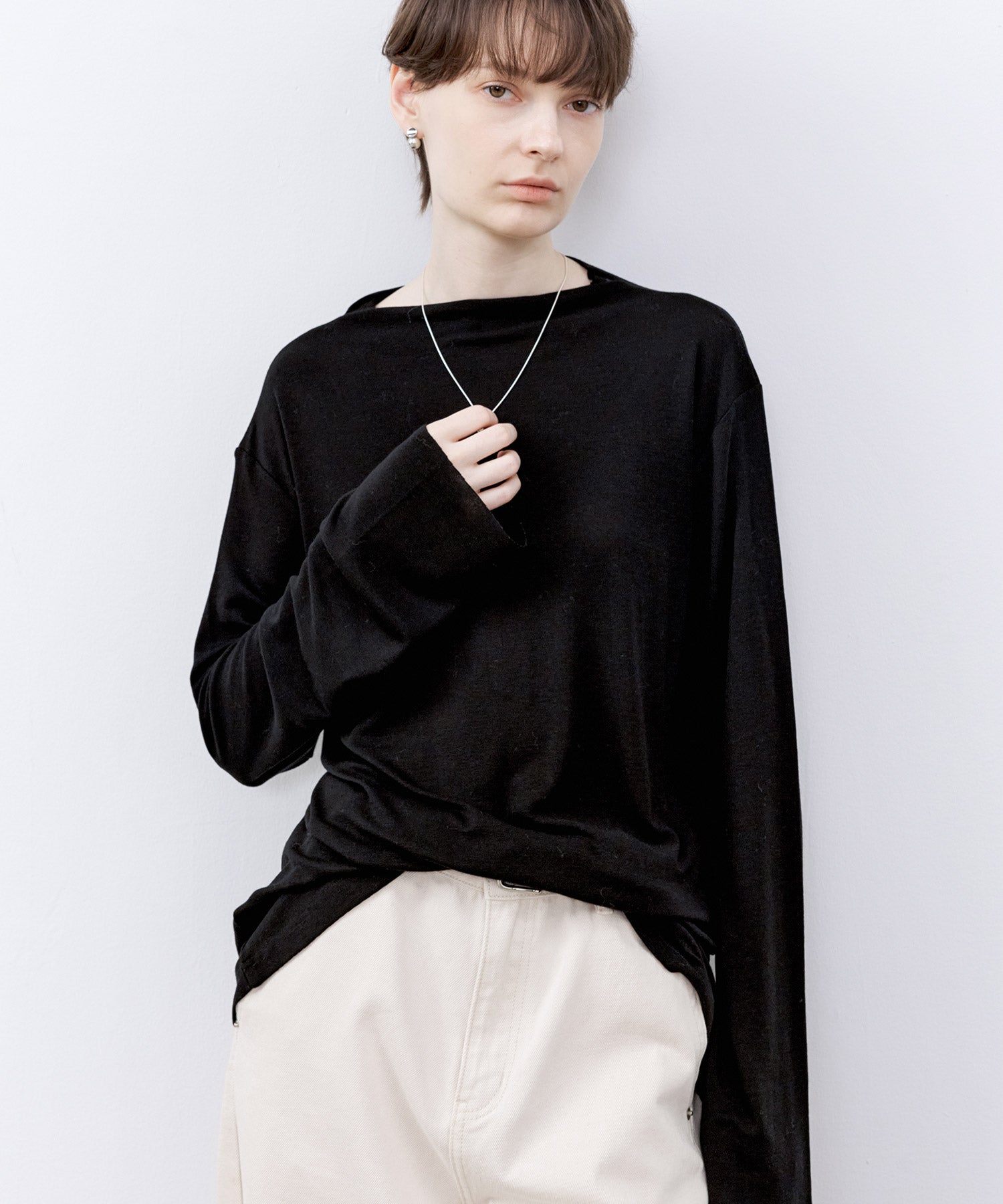 Boat Neck Soft Knit Top