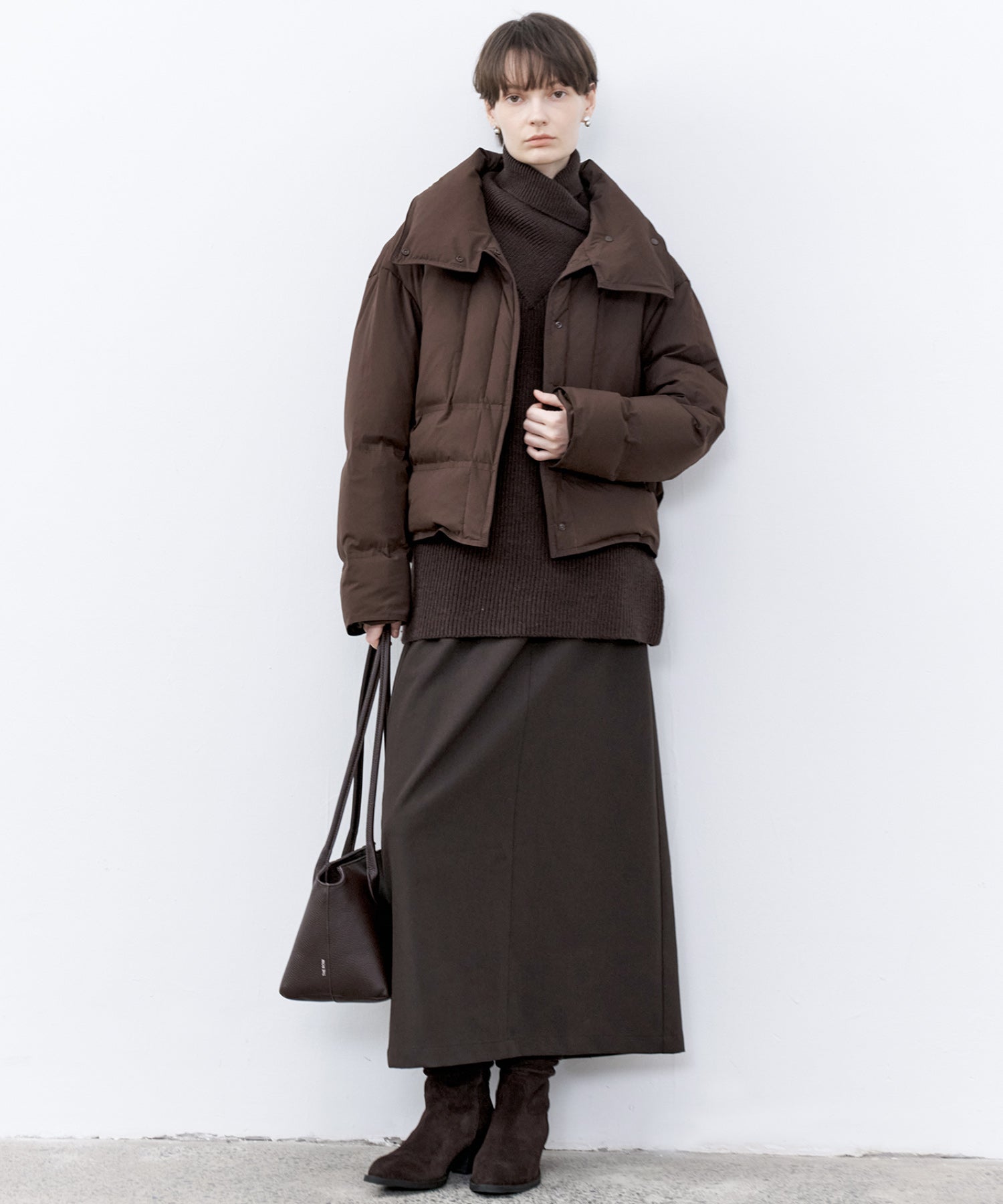 Drop Shoulder Short Puffer with Shaped Waist Design