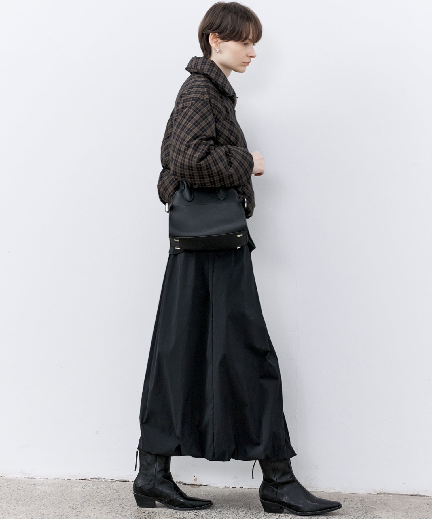 Check Pattern Down Coat