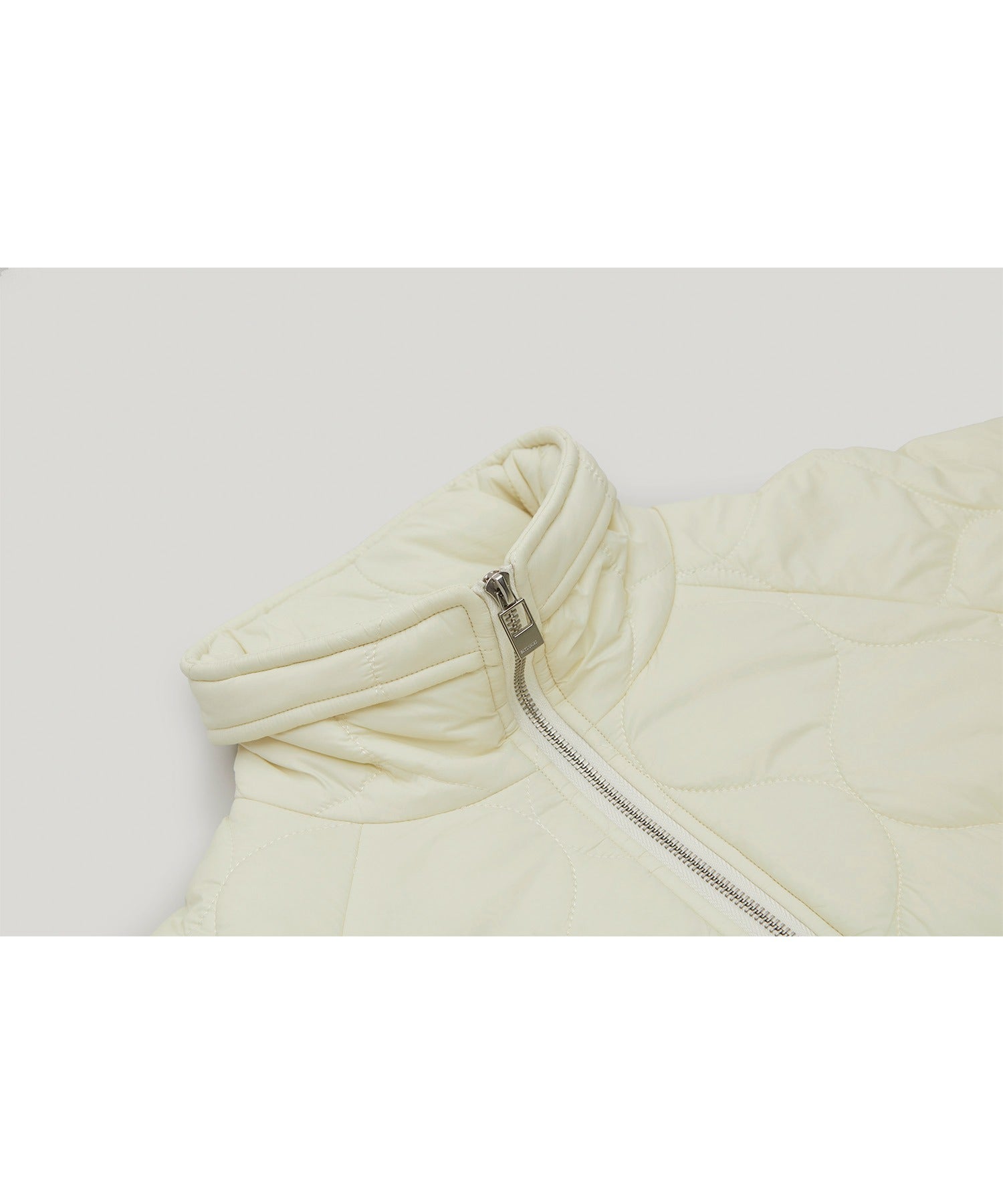 Irregular hem oversized volume quilted long coat