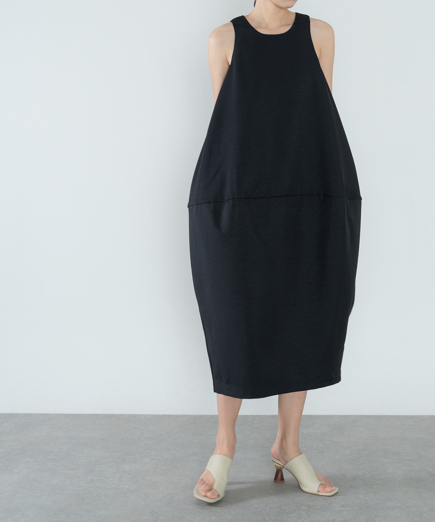 balloon skirt cami dress