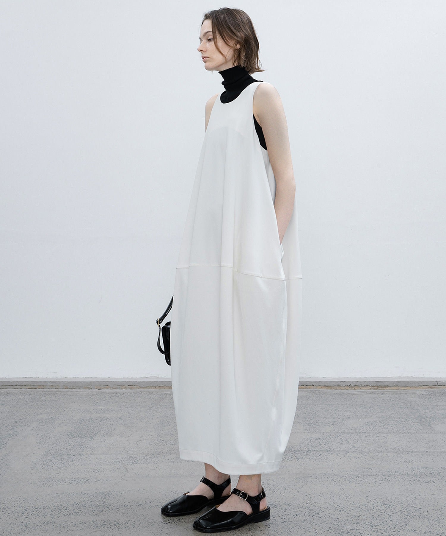 balloon skirt cami dress