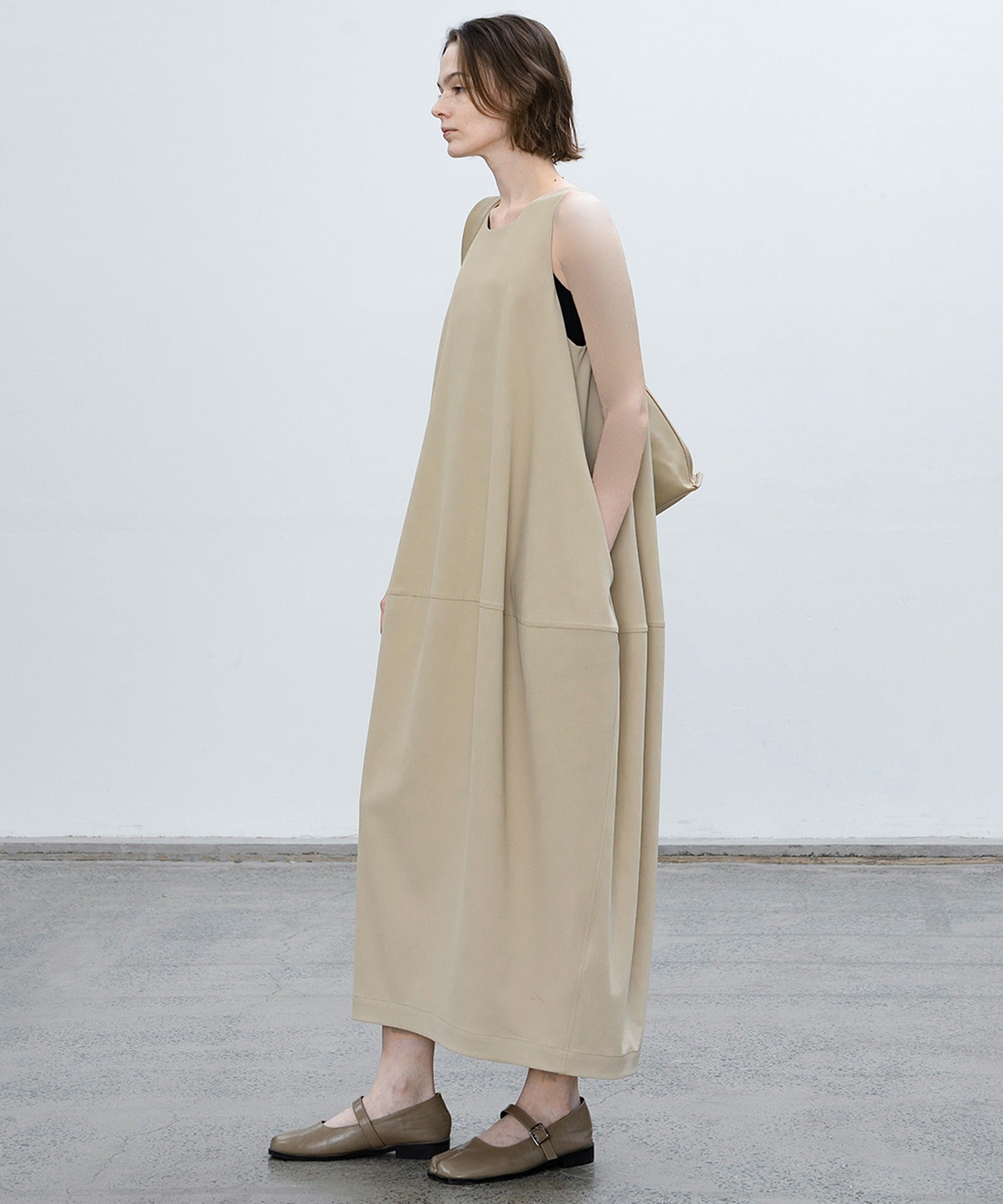 balloon skirt cami dress