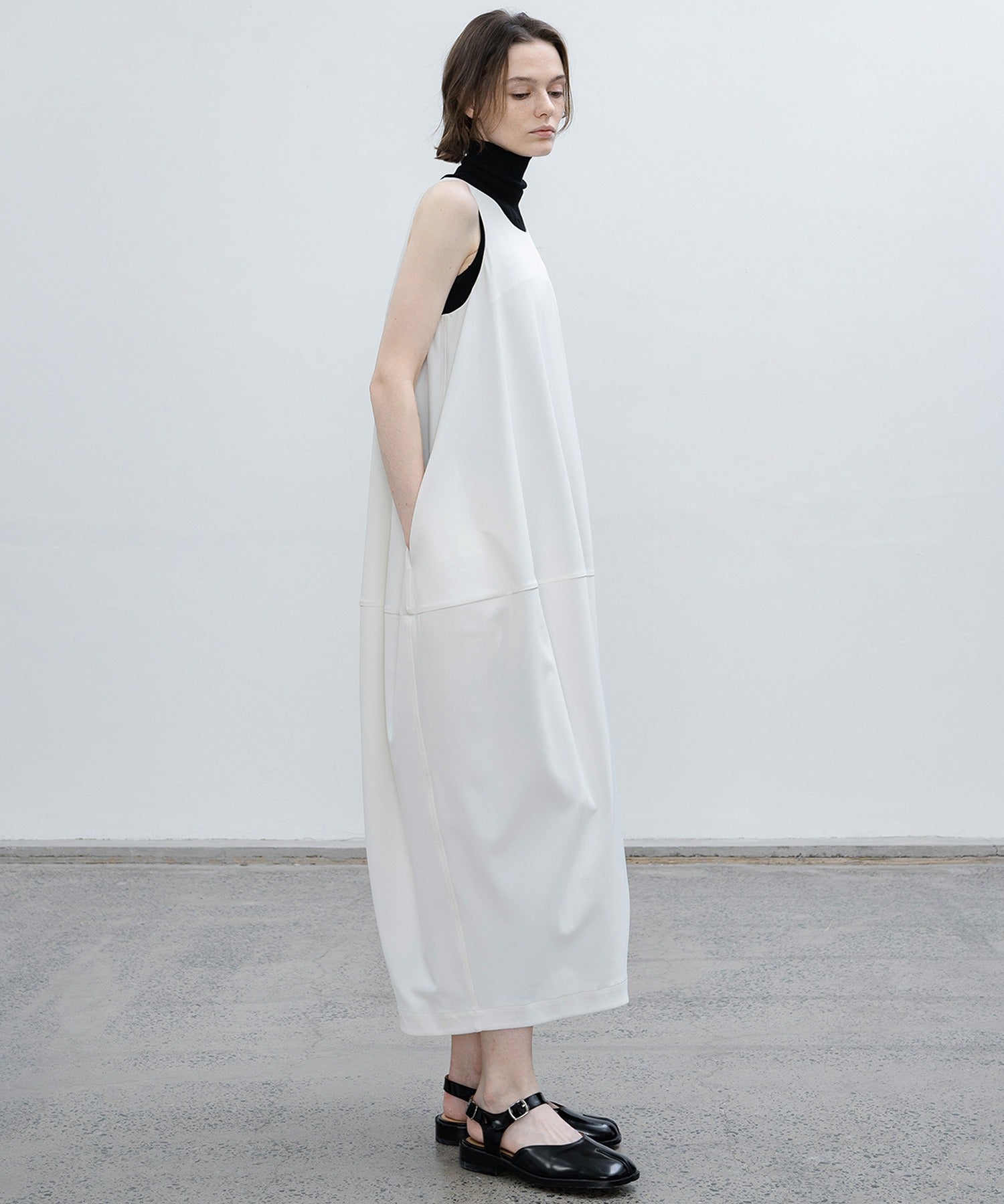 balloon skirt cami dress