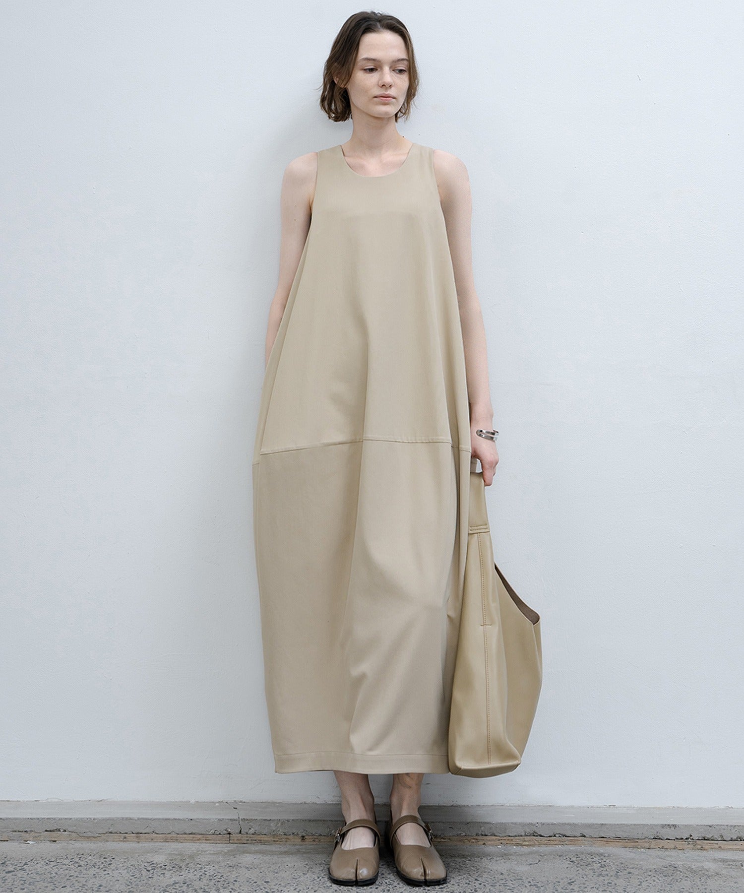 balloon skirt cami dress