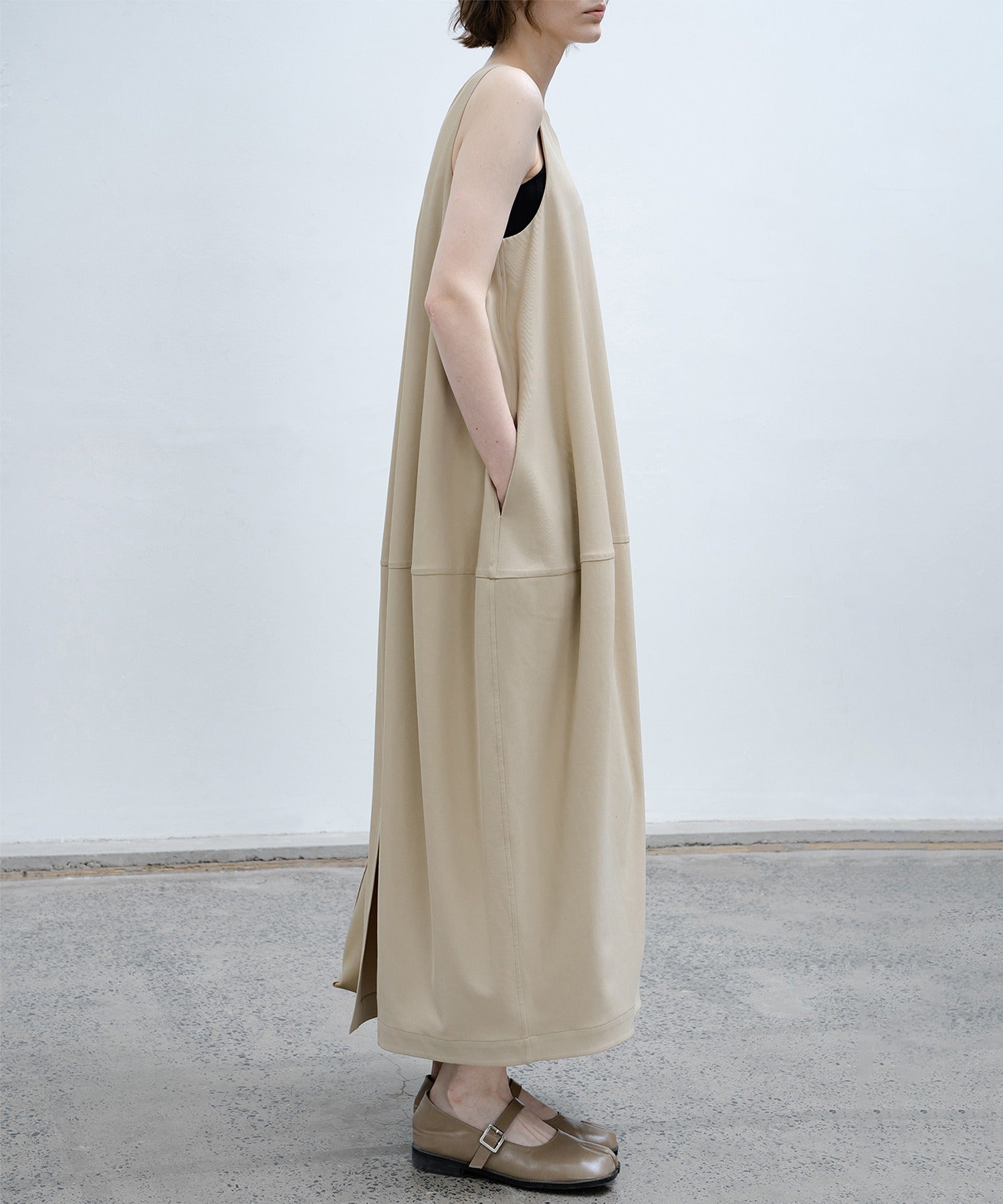 balloon skirt cami dress