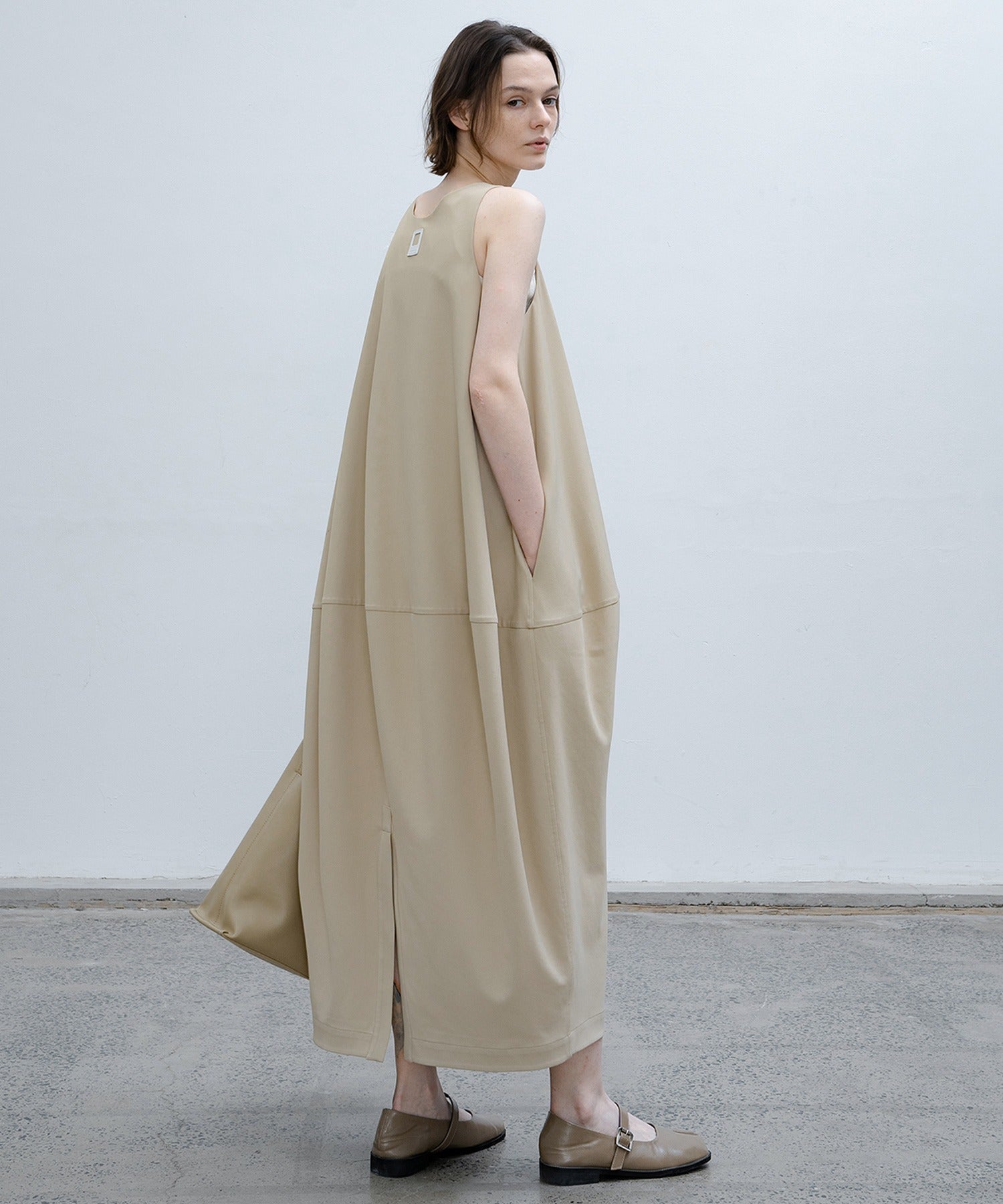 balloon skirt cami dress