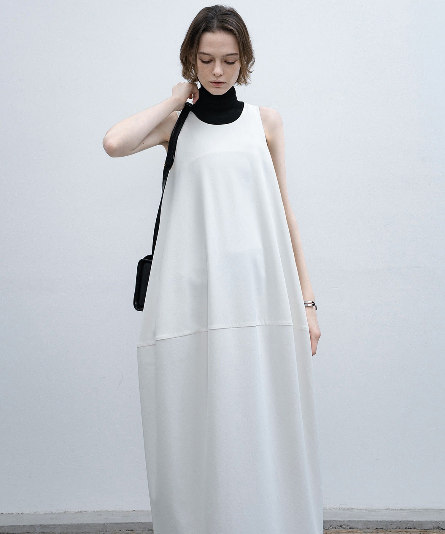 balloon skirt cami dress