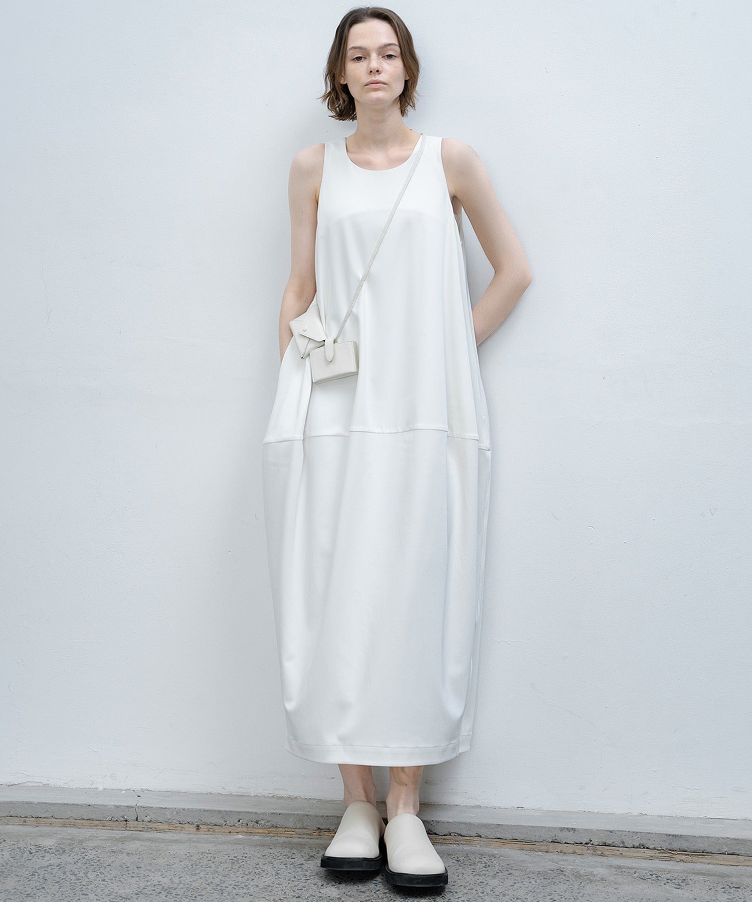 balloon skirt cami dress