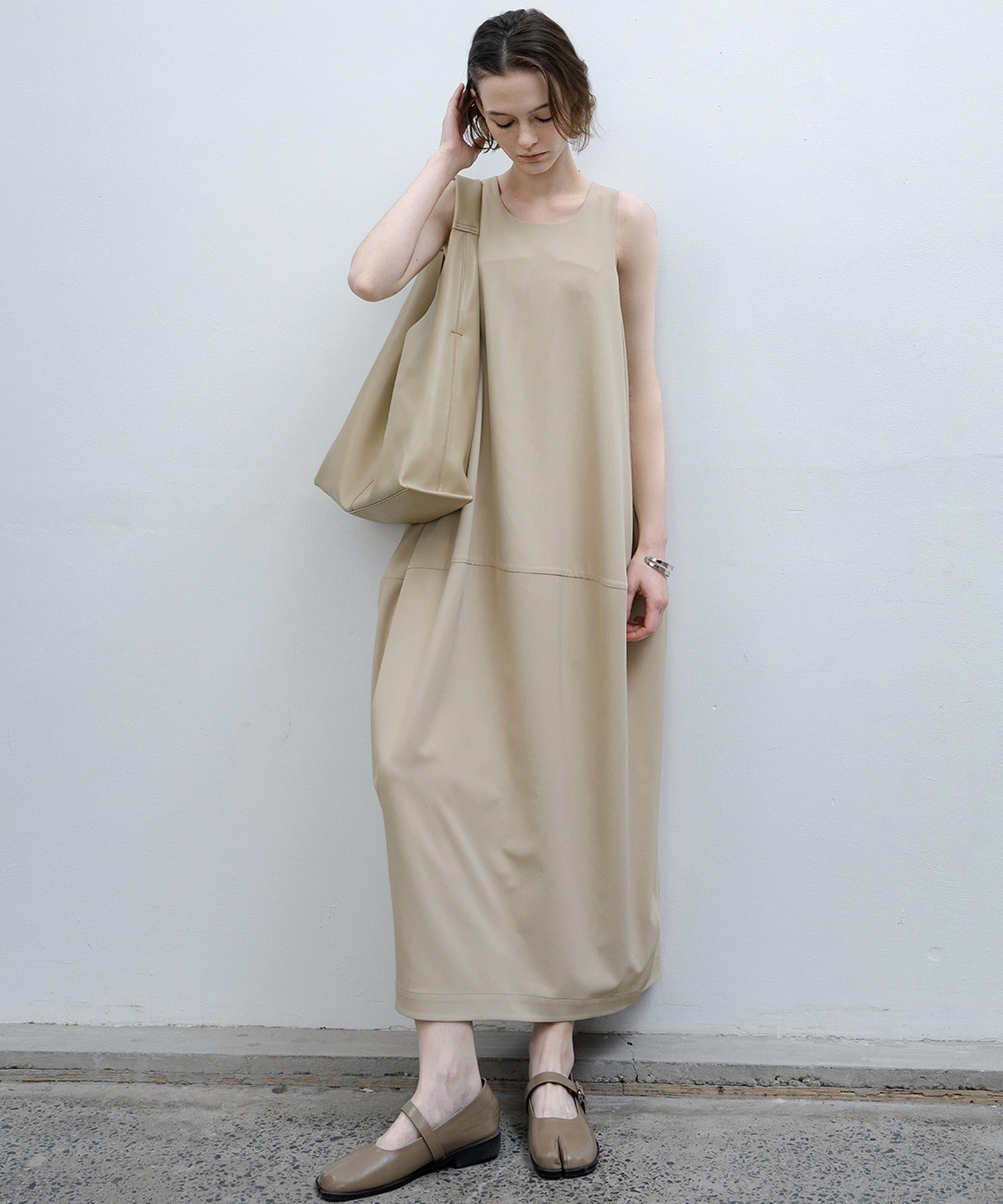 balloon skirt cami dress