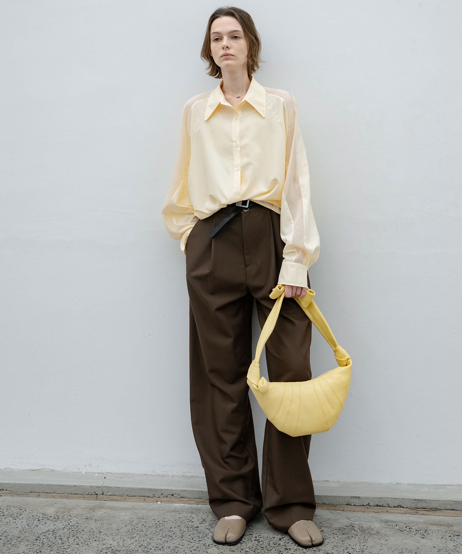 Loose Fit Shirt with Sleeve Line Panels