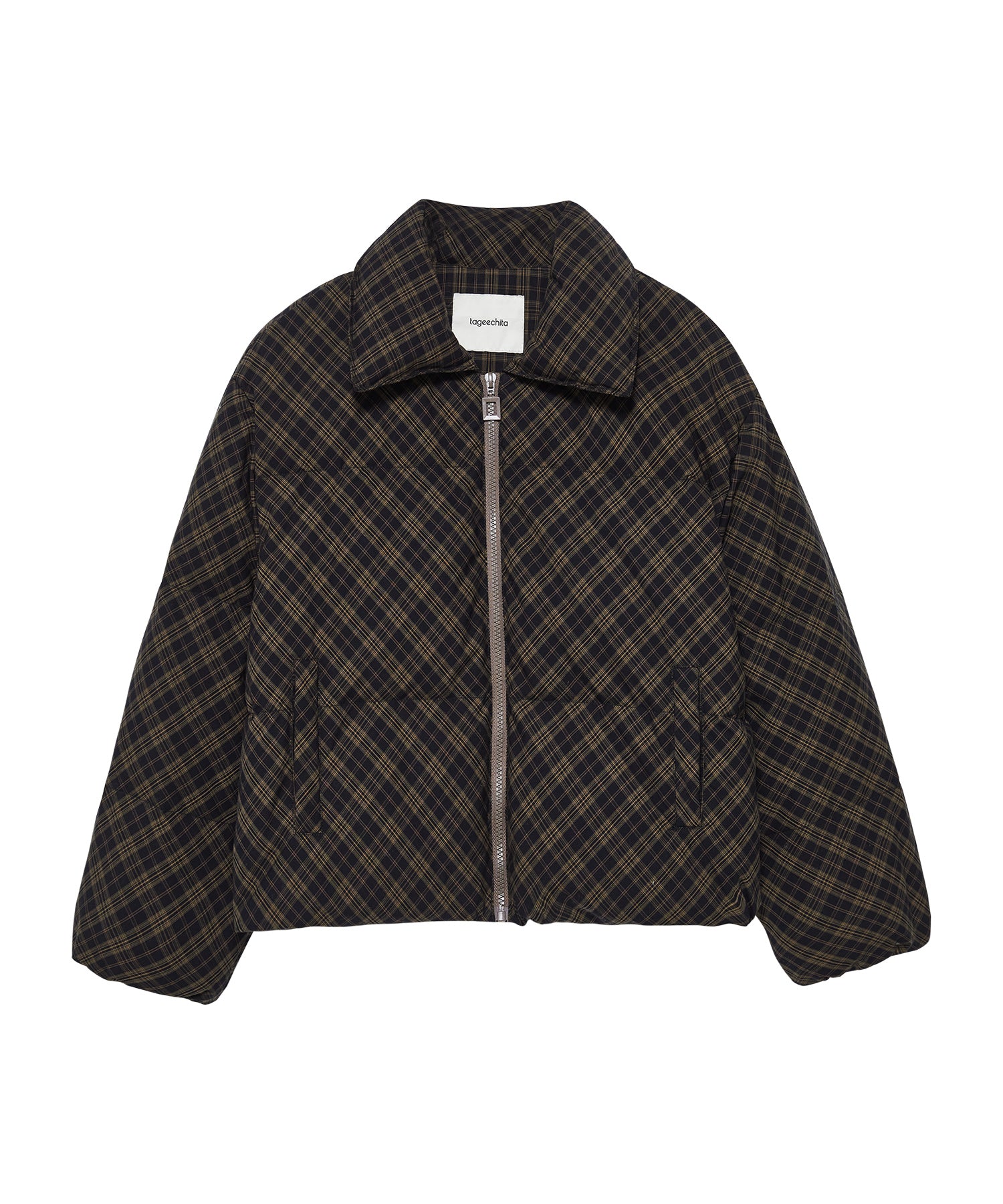 Check Pattern Down Coat