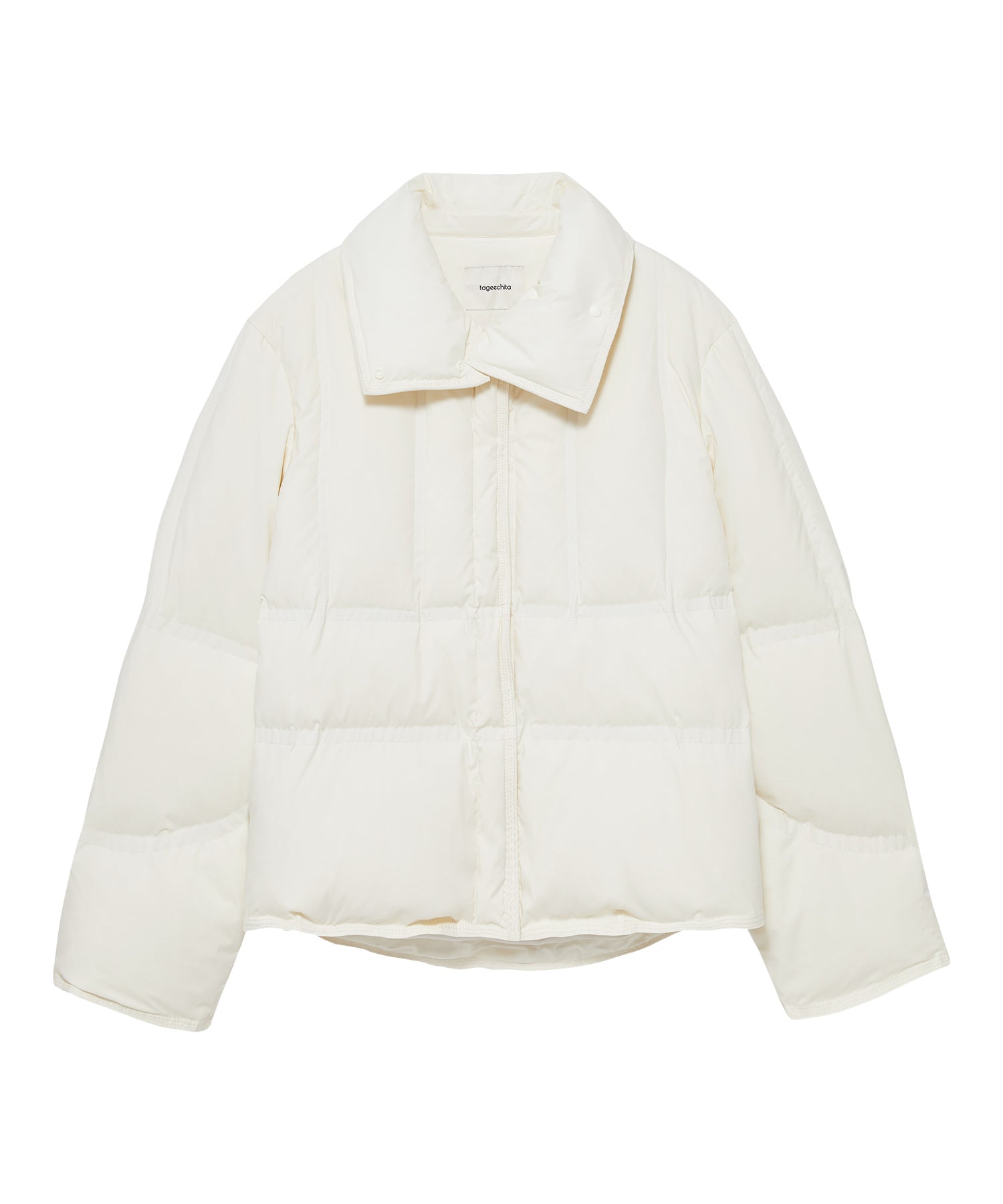 Drop Shoulder Short Puffer with Shaped Waist Design