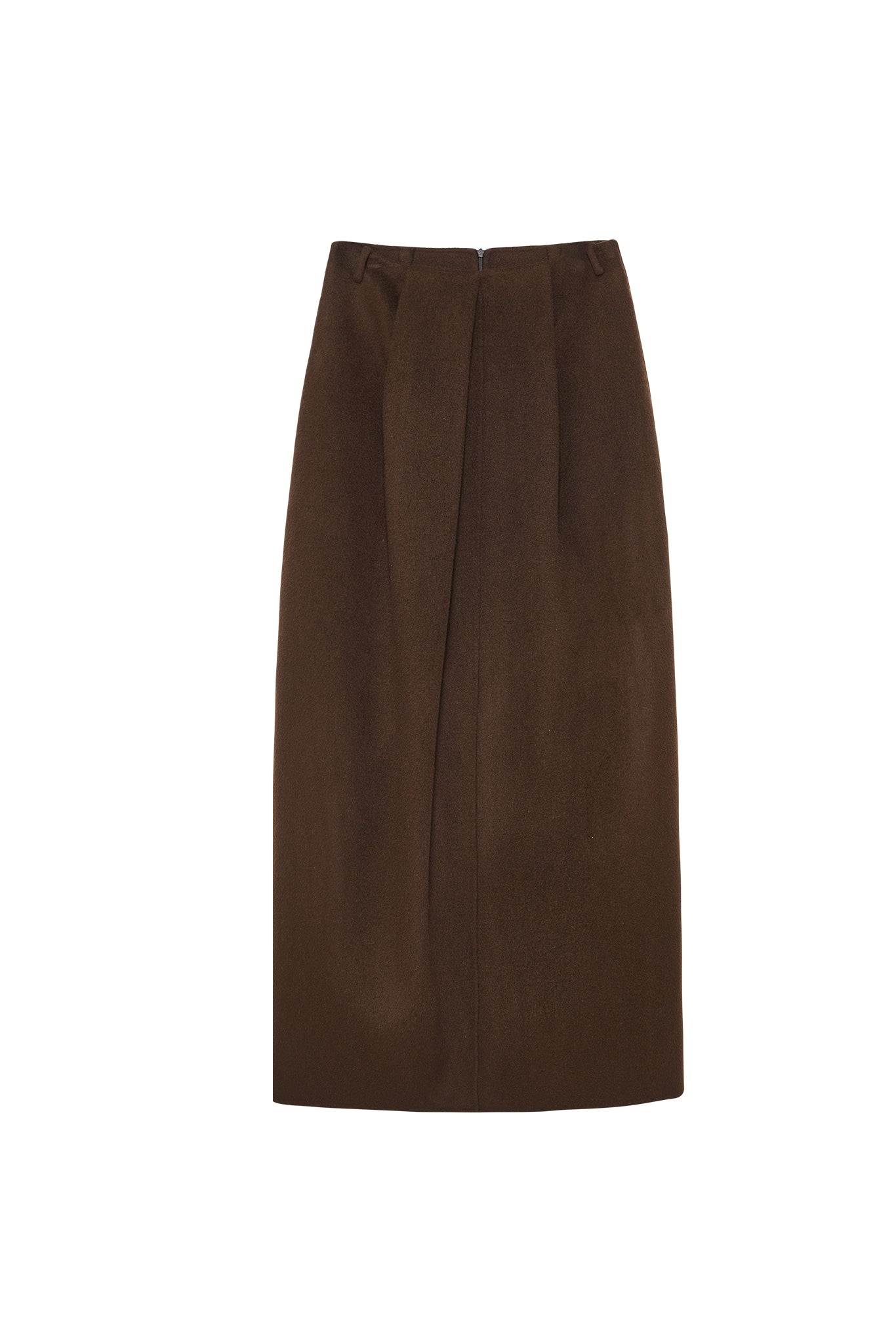 Wool Twill Skirt with Gathered Detail & Bubble Silhouette