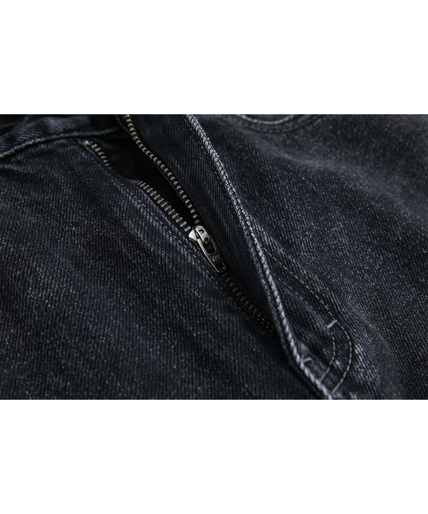 Dark Gray Washed Slightly Flared Jeans