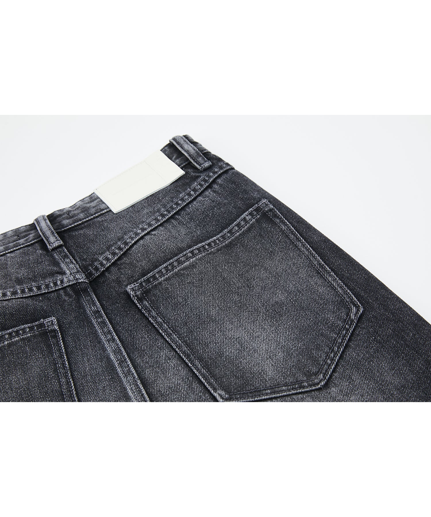 Dark Gray Washed Slightly Flared Jeans