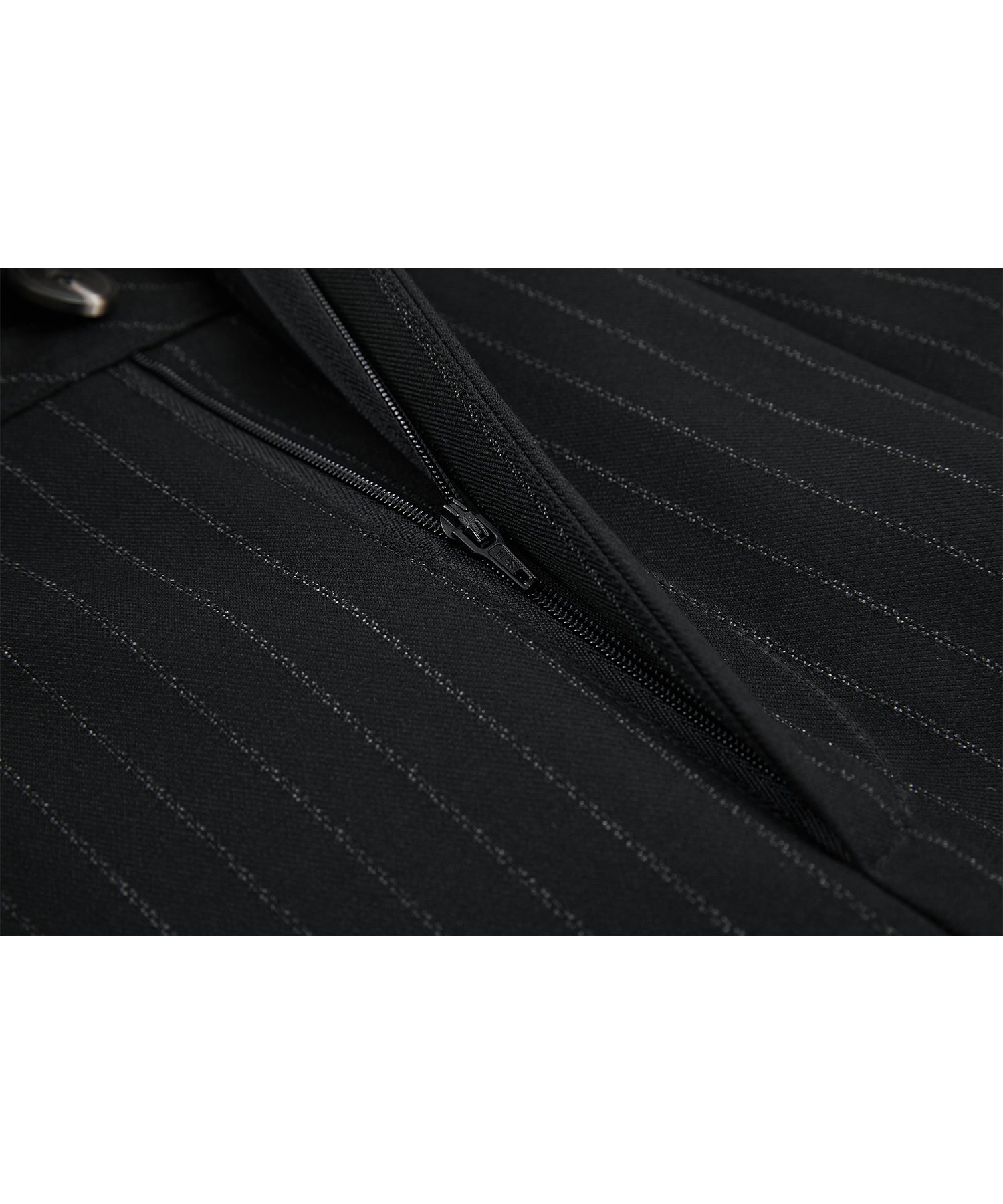 High-Waisted Striped Wide Slacks