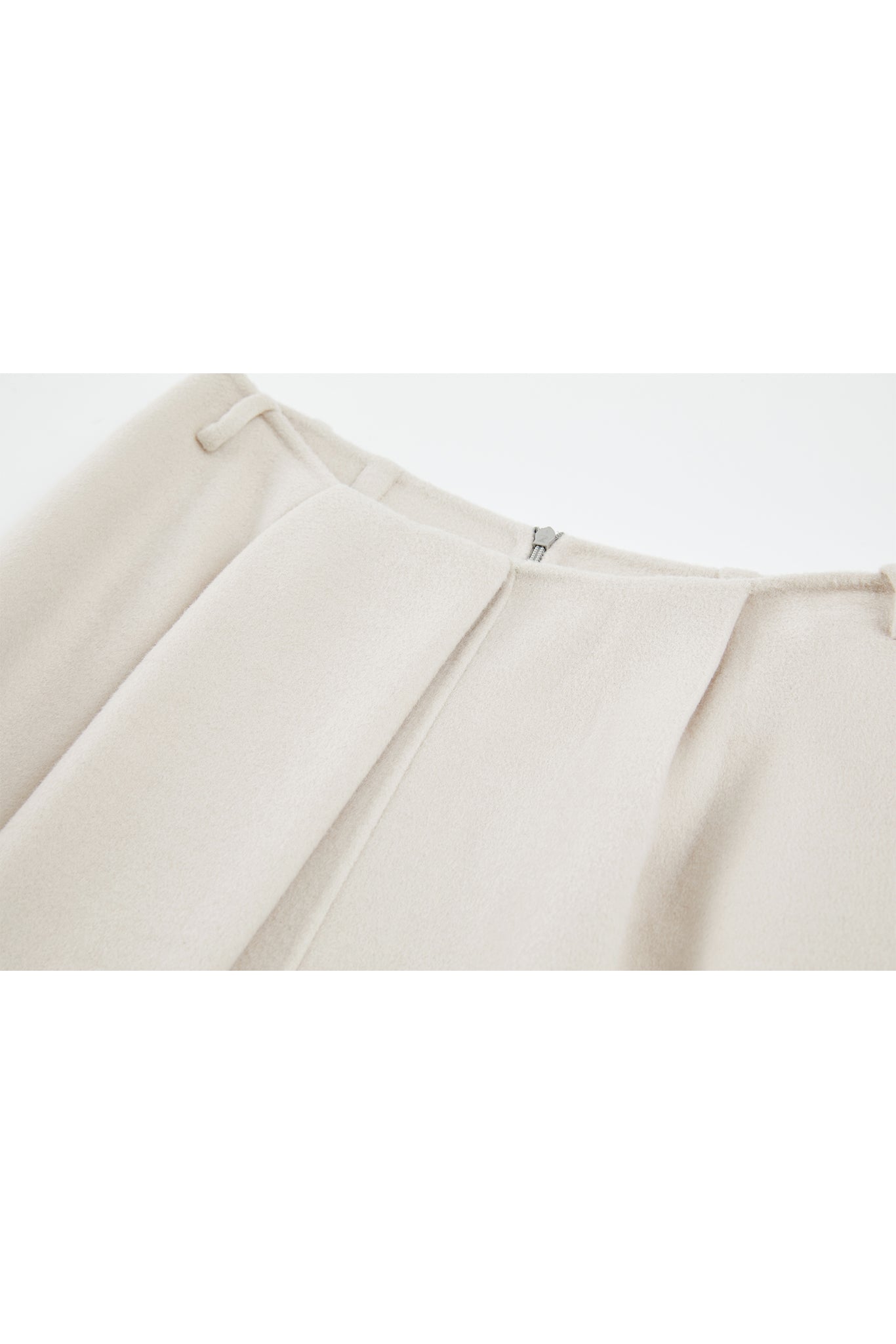 Wool Twill Skirt with Gathered Detail & Bubble Silhouette