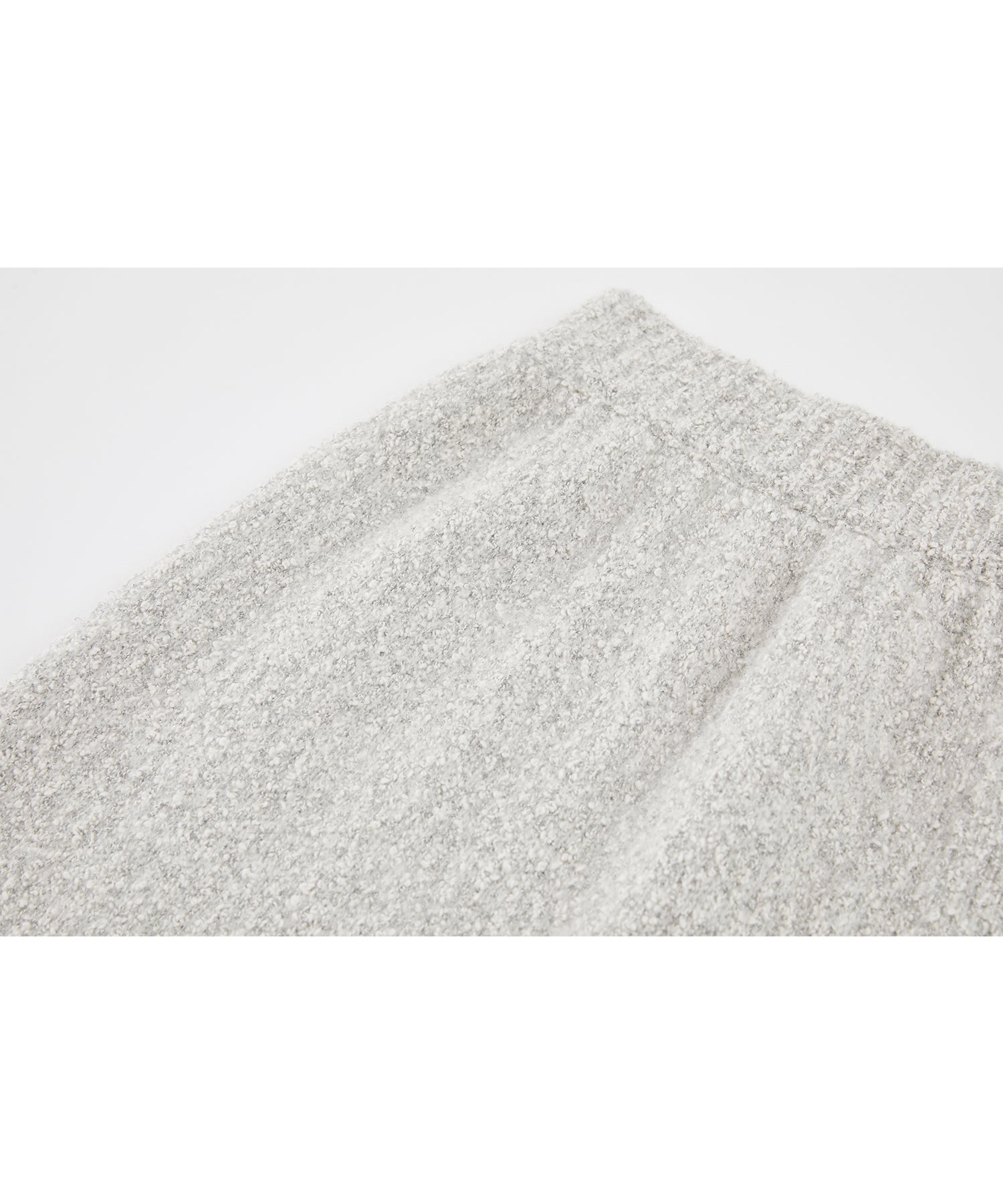 Fringe Accent Textured Knit Skirt – Tweed-Like A-Line