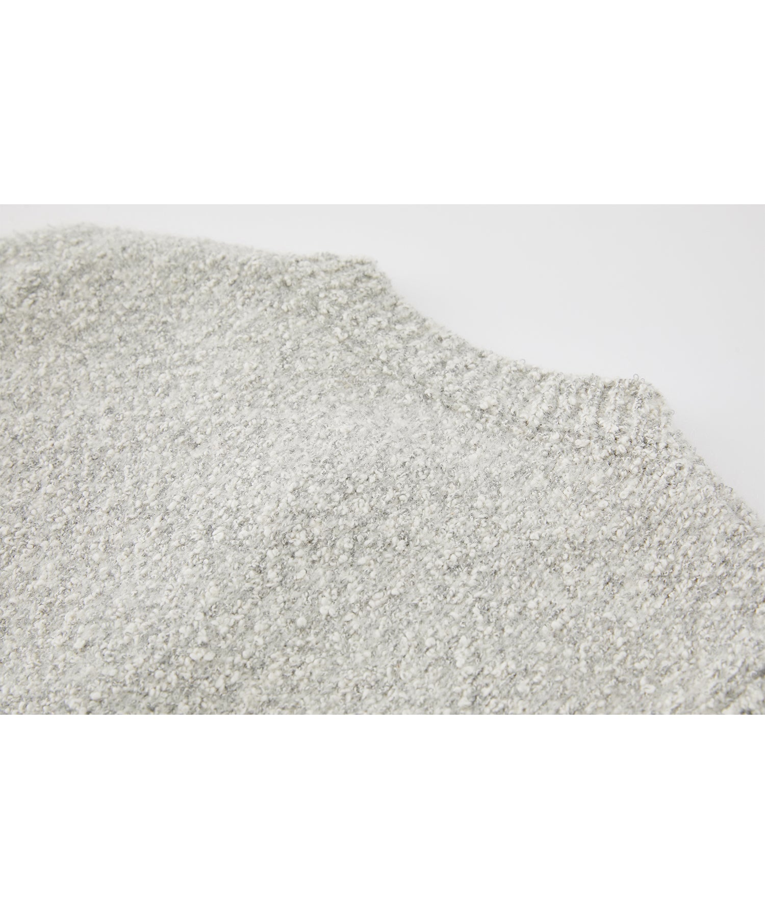 Nepped Knit Cardigan with Tweed Texture