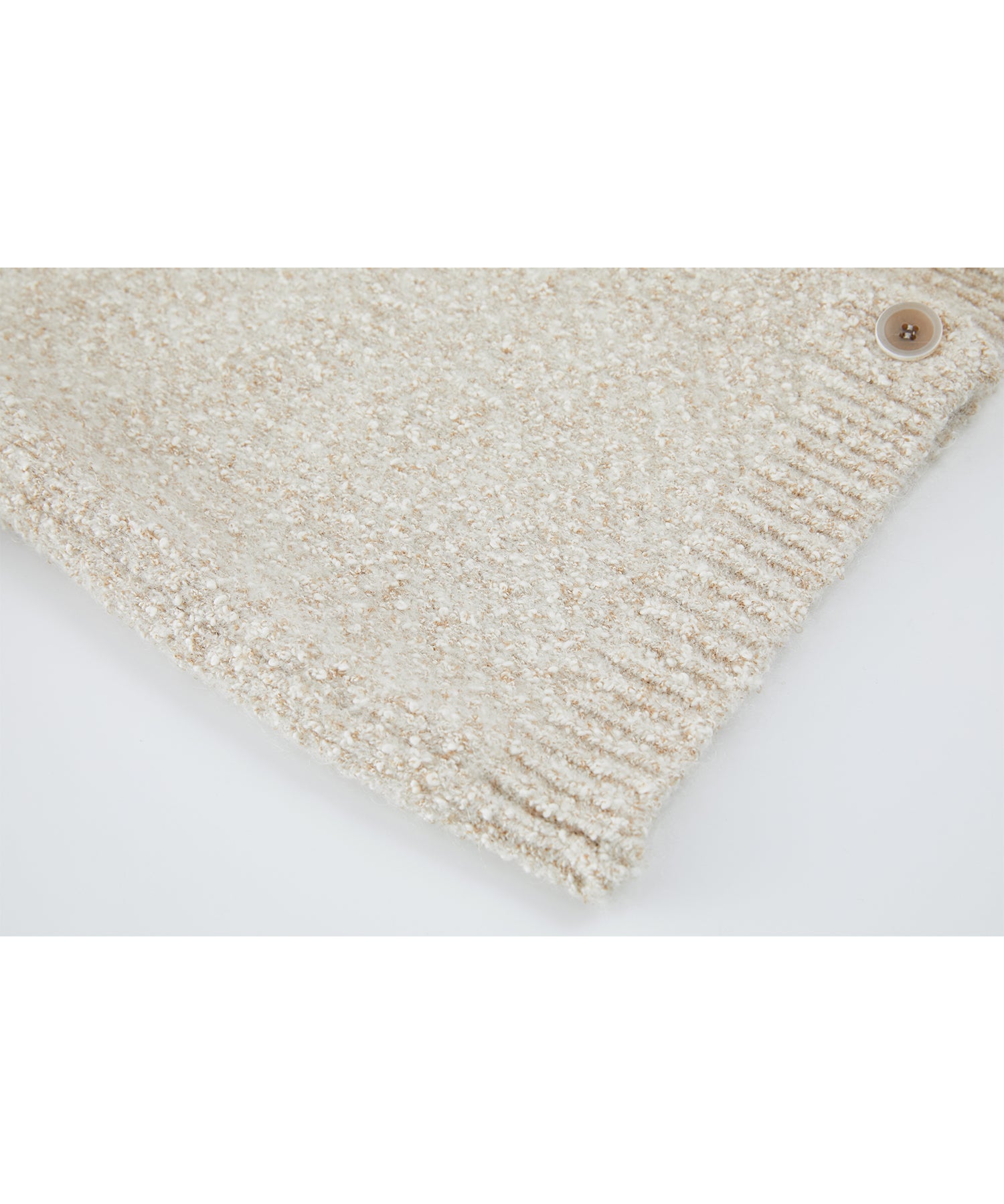 Nepped Knit Cardigan with Tweed Texture