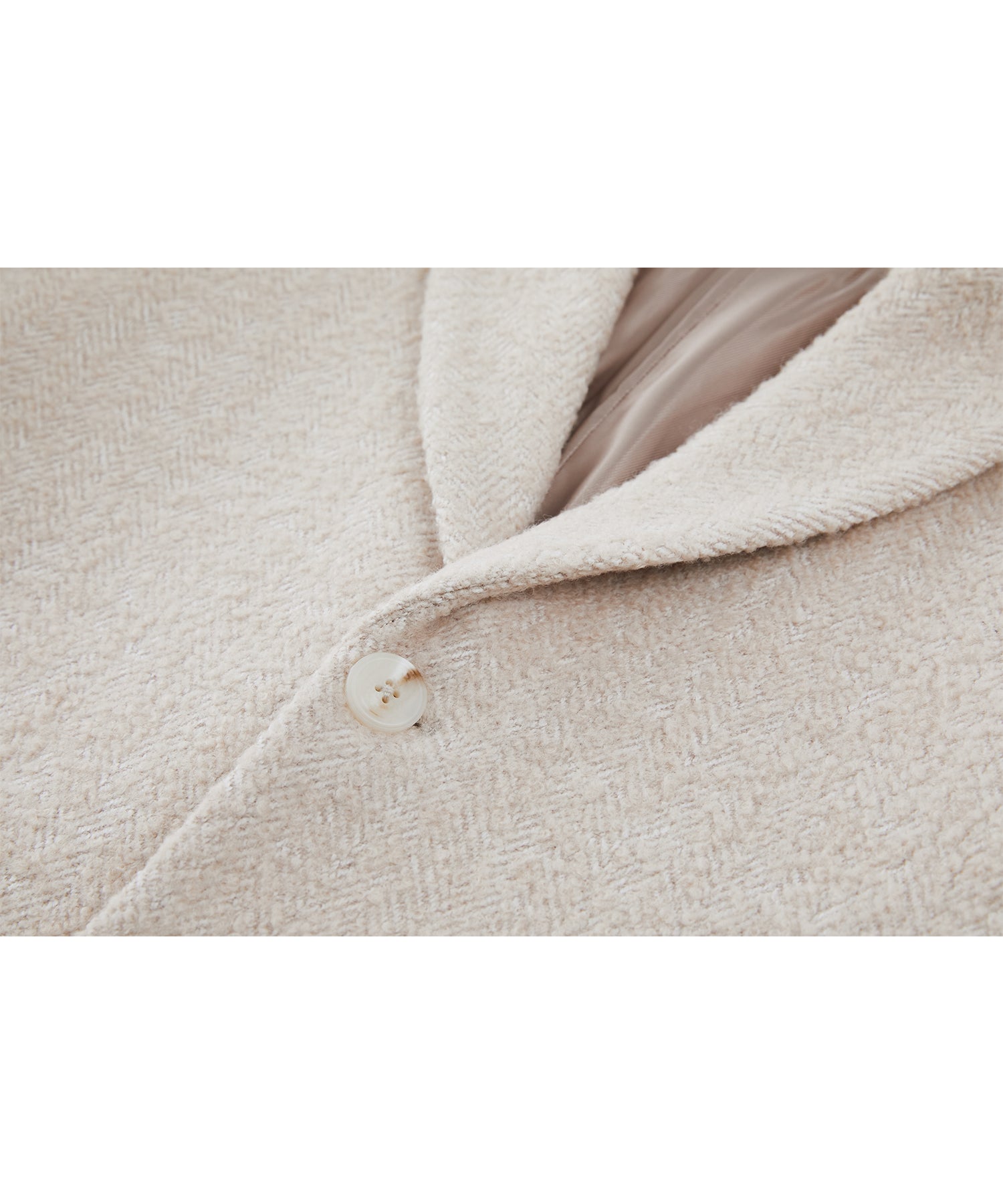 Wool-Blend Oversized Tailored Jacket with Shoulder Pads