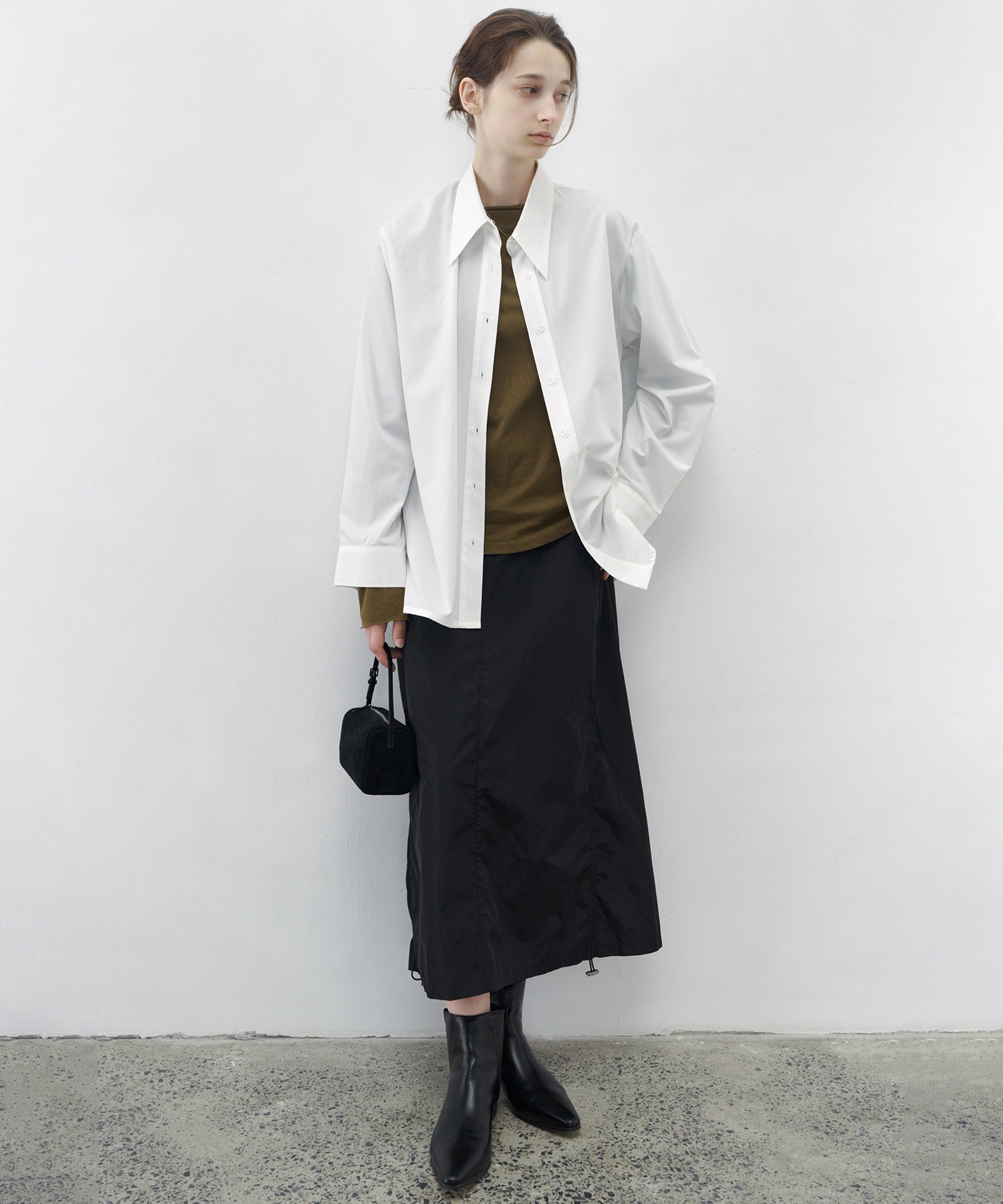 Side Drawstring Ruched Pencil Skirt