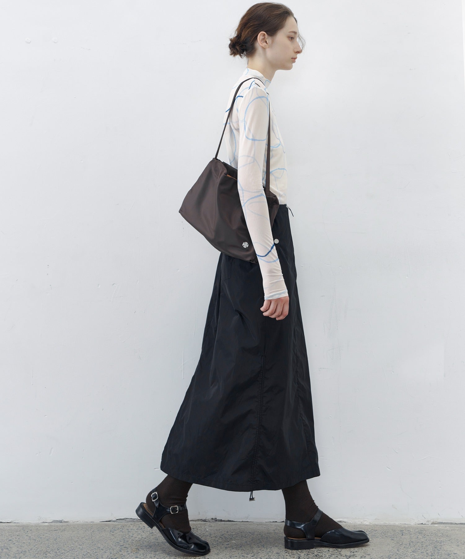 Side Drawstring Ruched Pencil Skirt