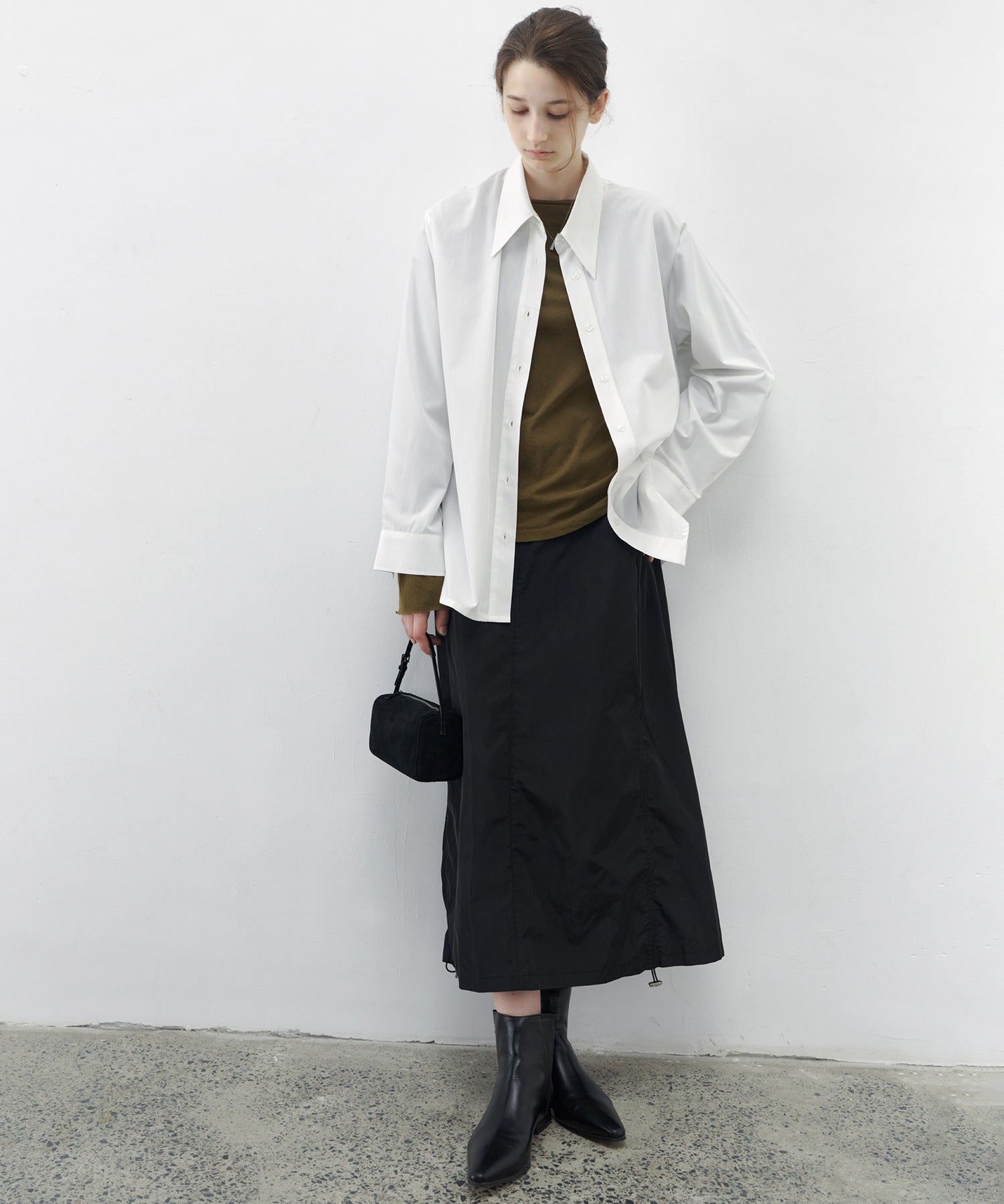 Side Drawstring Ruched Pencil Skirt